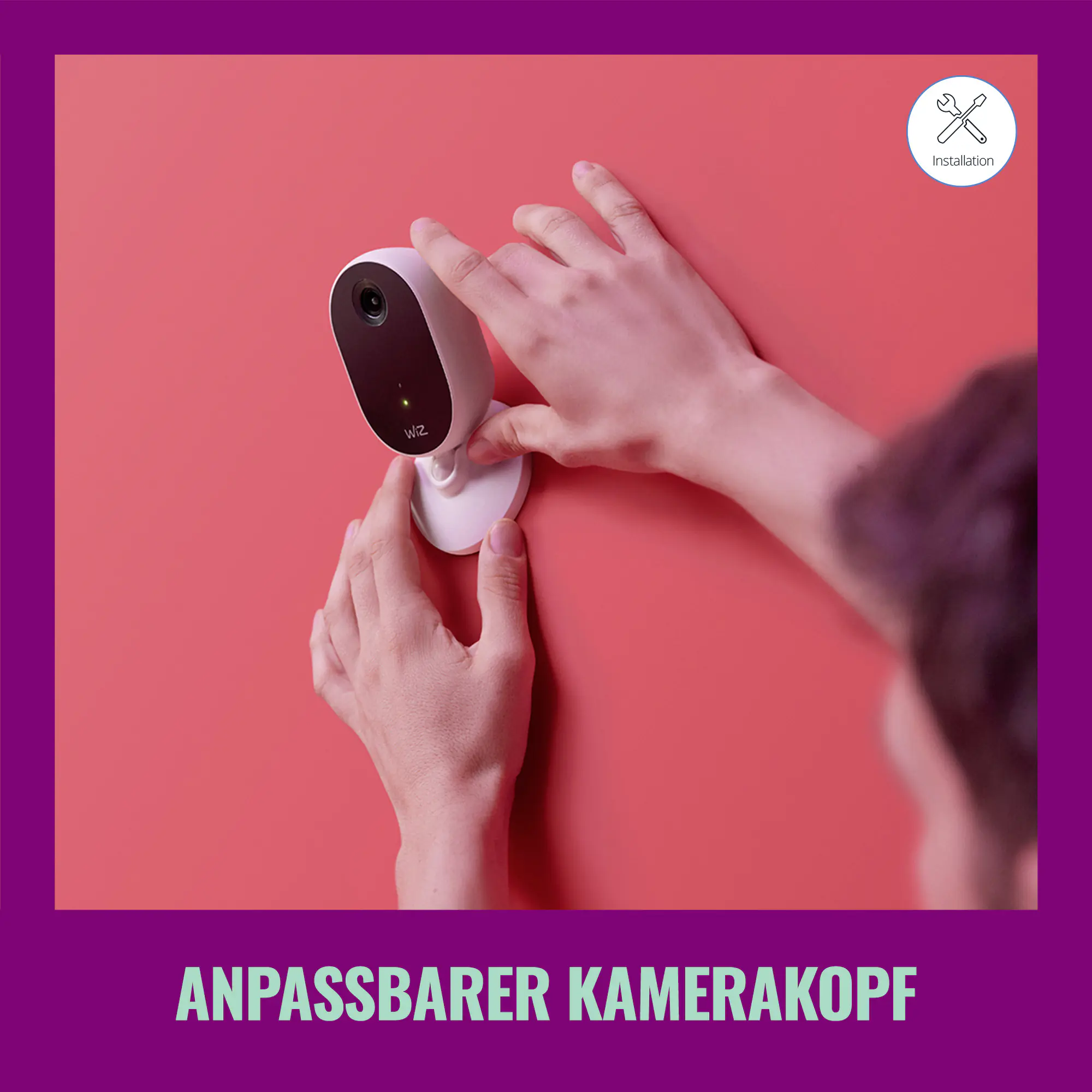WiZ Sichheits-Kamera Starterset mit LED-Leuchtmittek für Innen Wifi 1080 P WiZ Sichheits-Kamera Starterset mit LED-Leuchtmittek für Innen Wifi 1080 P