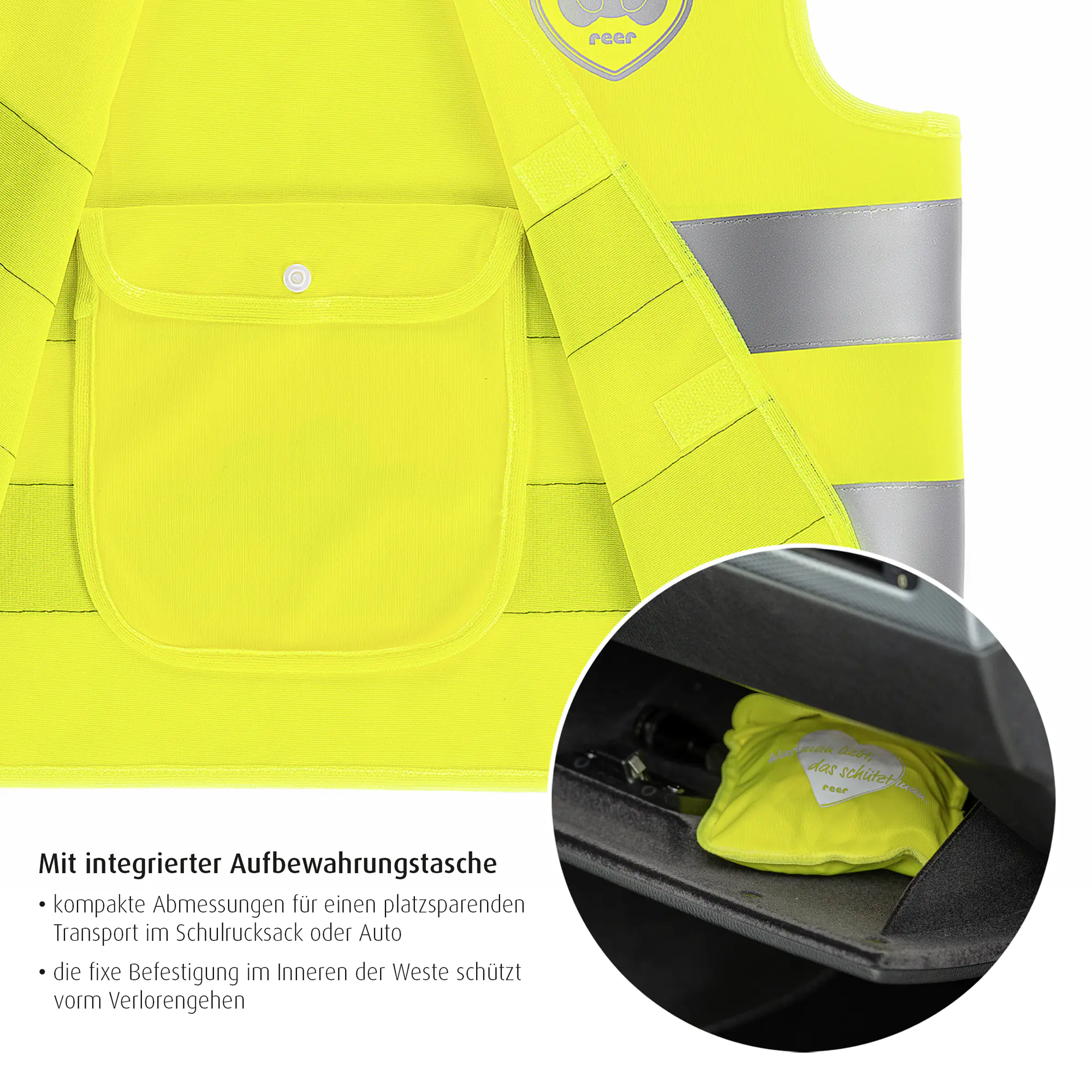 Reer Kinder-Warnweste MyBuddyGuard Größe S (ca. 49 x 47 cm) Reer Kinder-Warnweste MyBuddyGuard Größe S (ca. 49 x 47 cm)