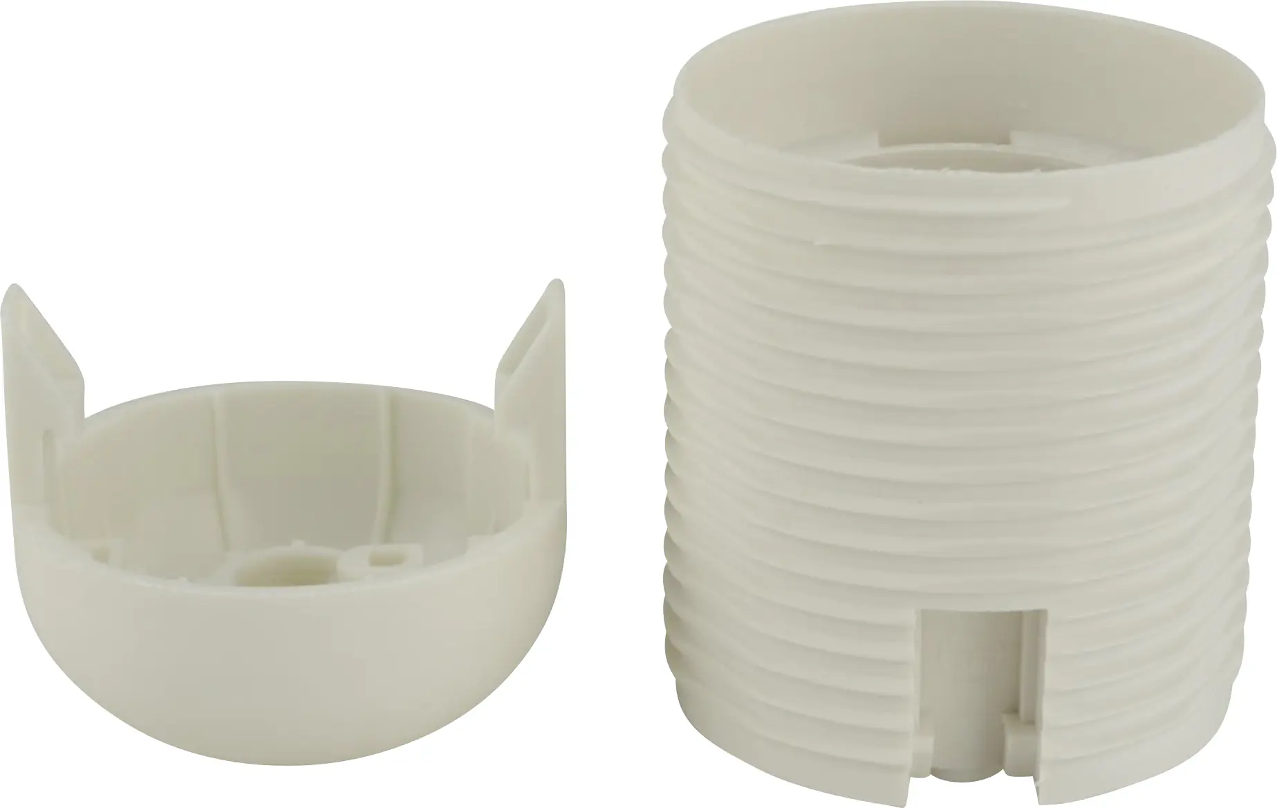 Lampen-Fassung Außengewindemantel E 27, weiß