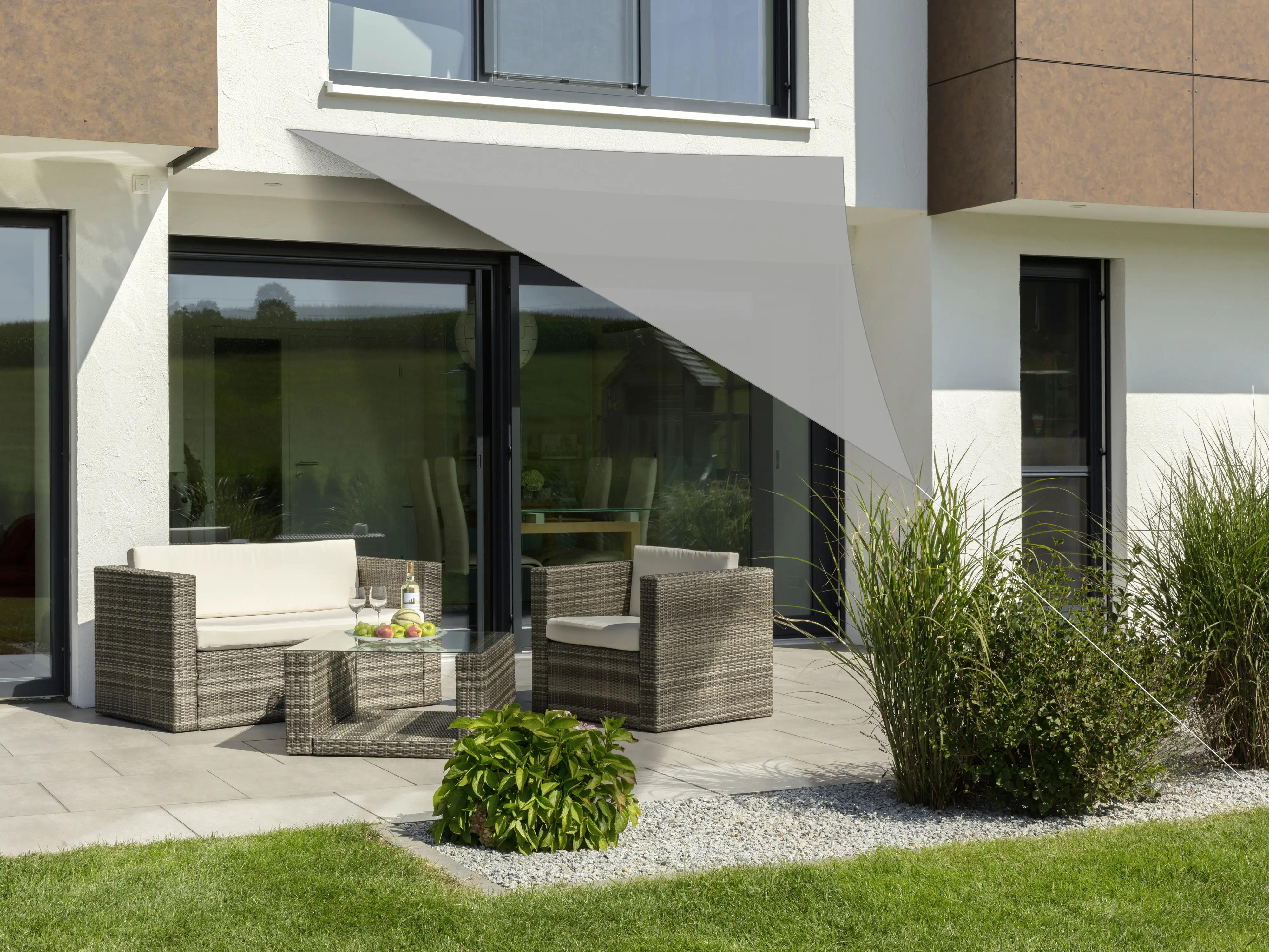 Schneider Sonnensegel Teneriffa silbergrau 360 x 360 x 360 cm