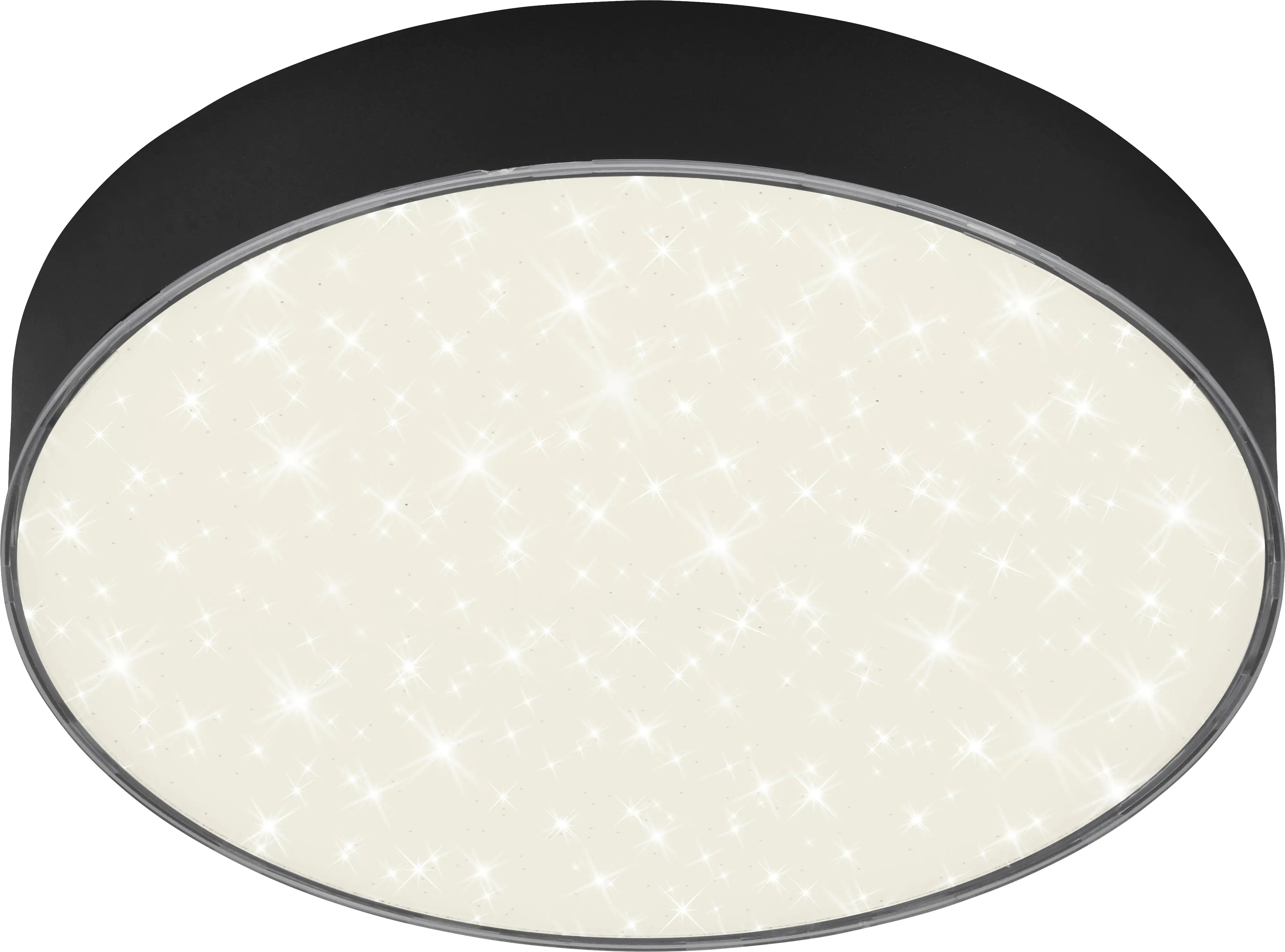 Briloner LED Deckenleuchte Flame Star schwarz Ø 21,2 cm mit Sternenhimmel Briloner LED Deckenleuchte Flame Star schwarz Ø 21,2 cm mit Sternenhimmel