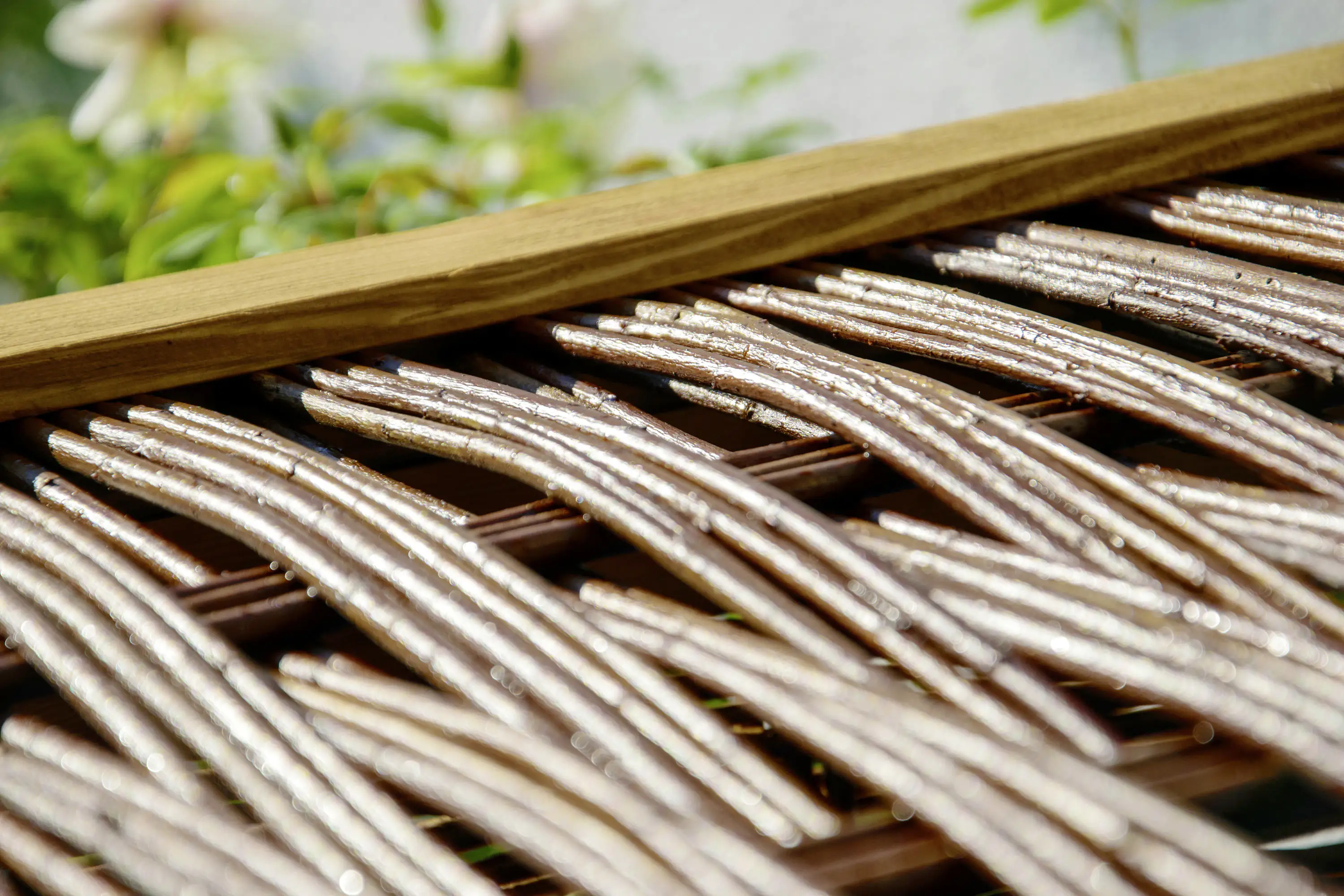 Dobar Mülltonnenbox Weide ungeschält 60 x 80 x 115cm