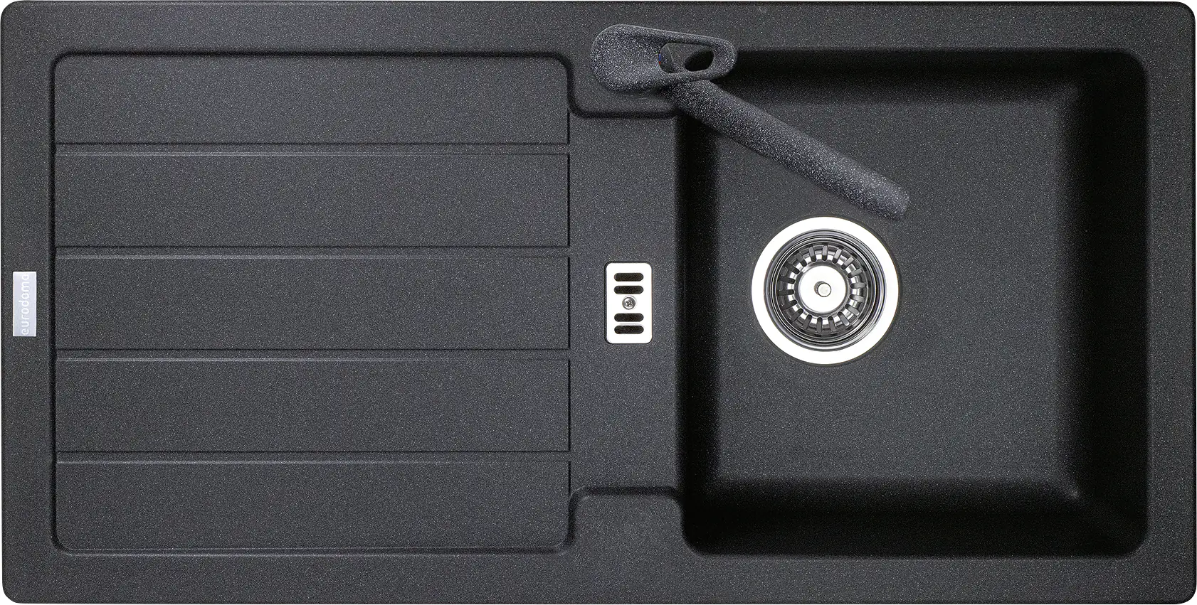 Eurodomo Einbauspüle Bali 45 C 86 x 43,5 cm / Eurogranit graphit