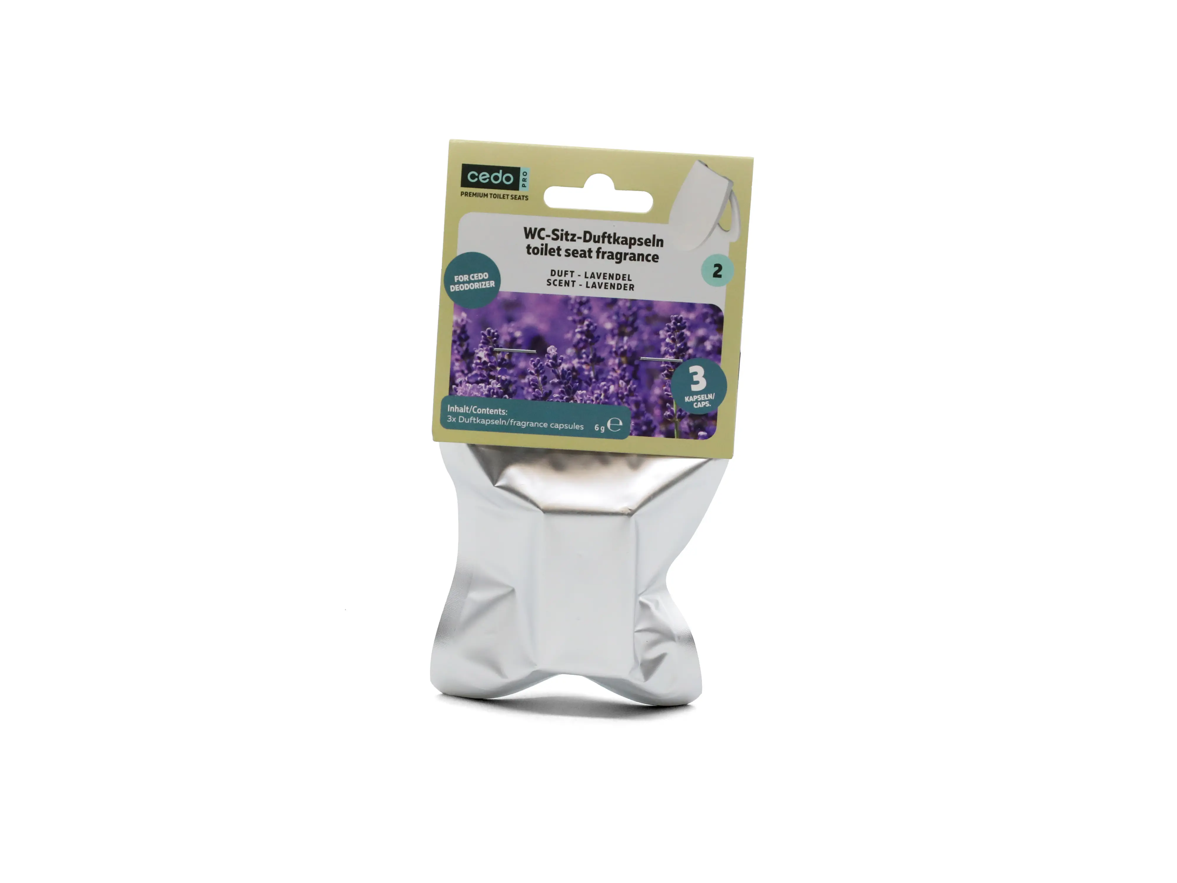 Cedo WC-Sitz Duftkapsel Lavendel für Deodorizer 3 Stück
