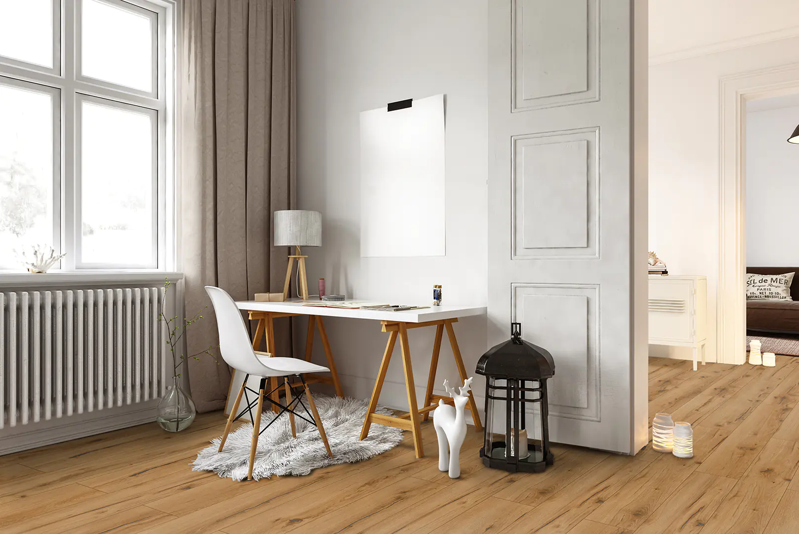 Classen Designboden HydroClick 128,5 x 19,2 cm 9 mm Steineiche  Classen Designboden HydroClick 128,5 x 19,2 cm 9 mm Steineiche