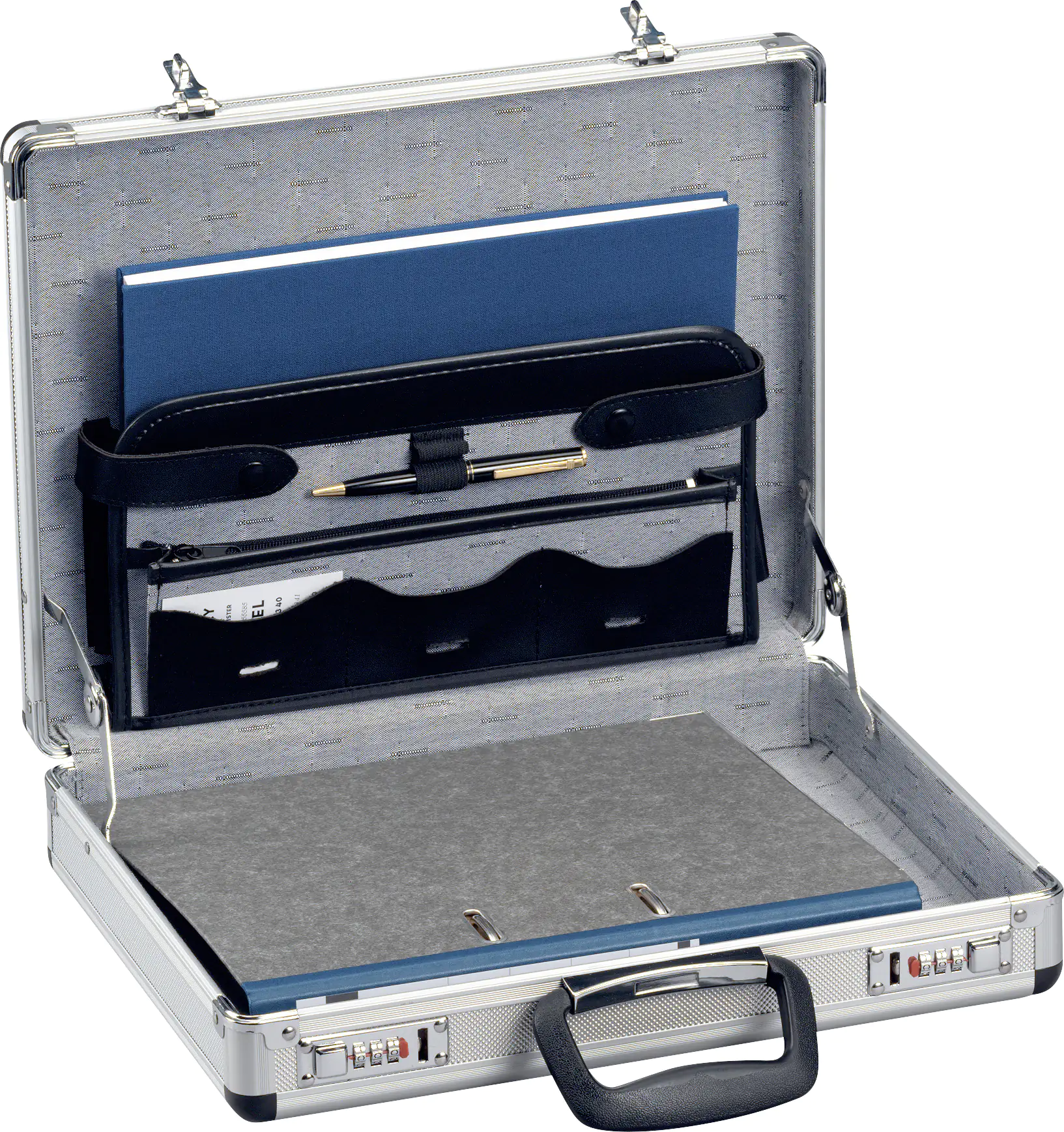 4005187204209_2990247 Allit Aktenkoffer Alu Profi Case 16 silber mit Zahlenschloss