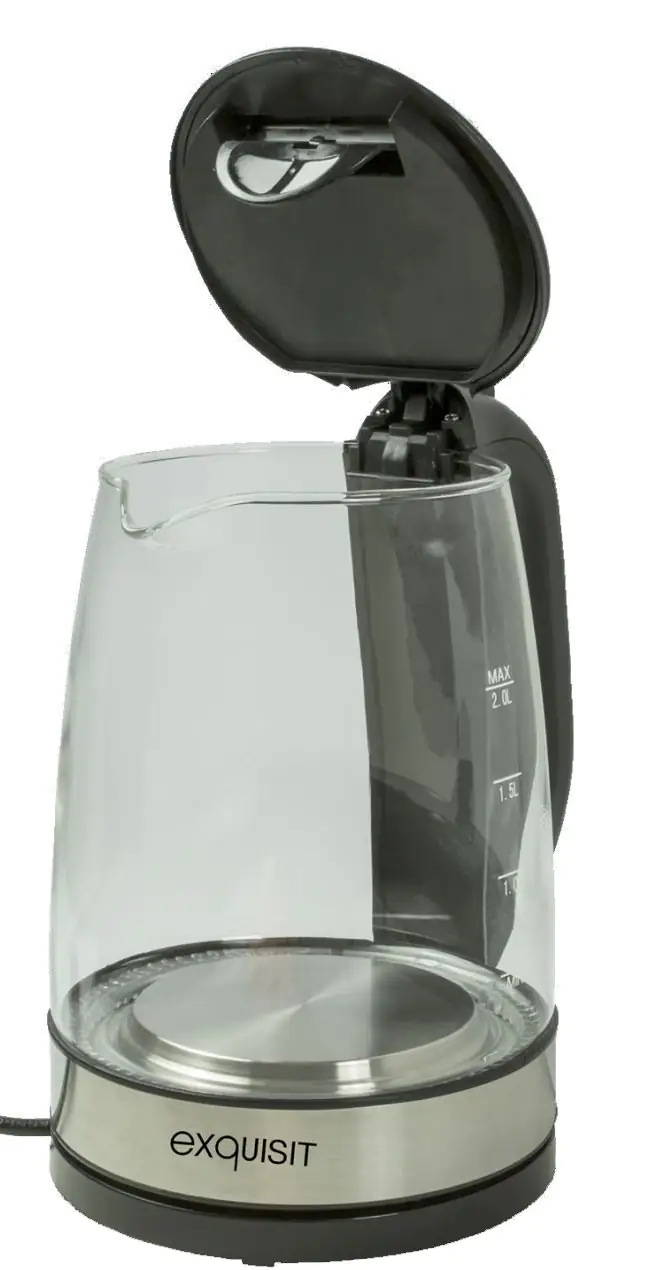 Exquisit Wasserkocher WK 3501 2200 Watt, Füllmenge 2,0 L, Glas