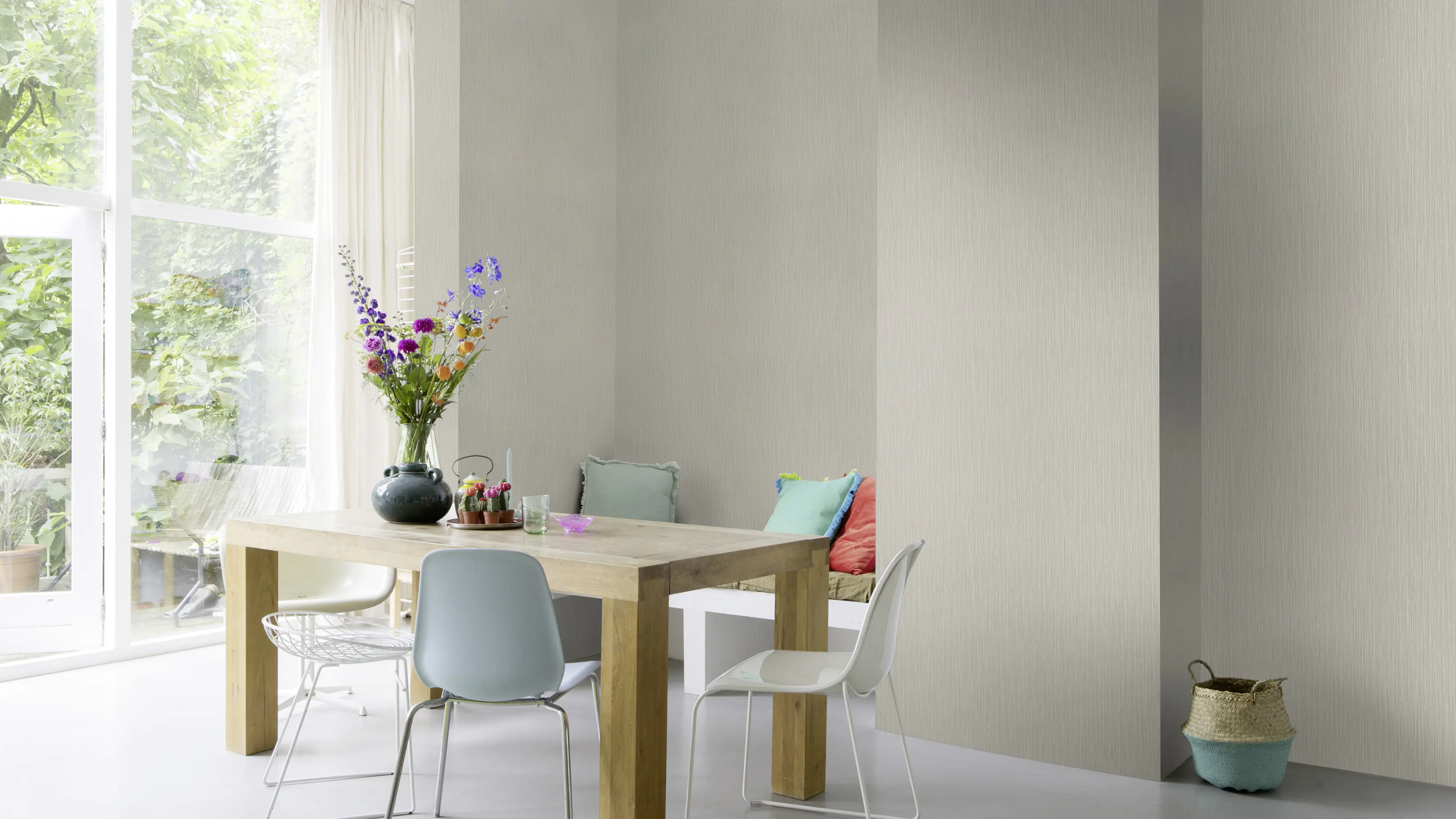 Rasch Vliestapete 537680 Grau-Hellgrau Uni 10,05 m x 0,53 m