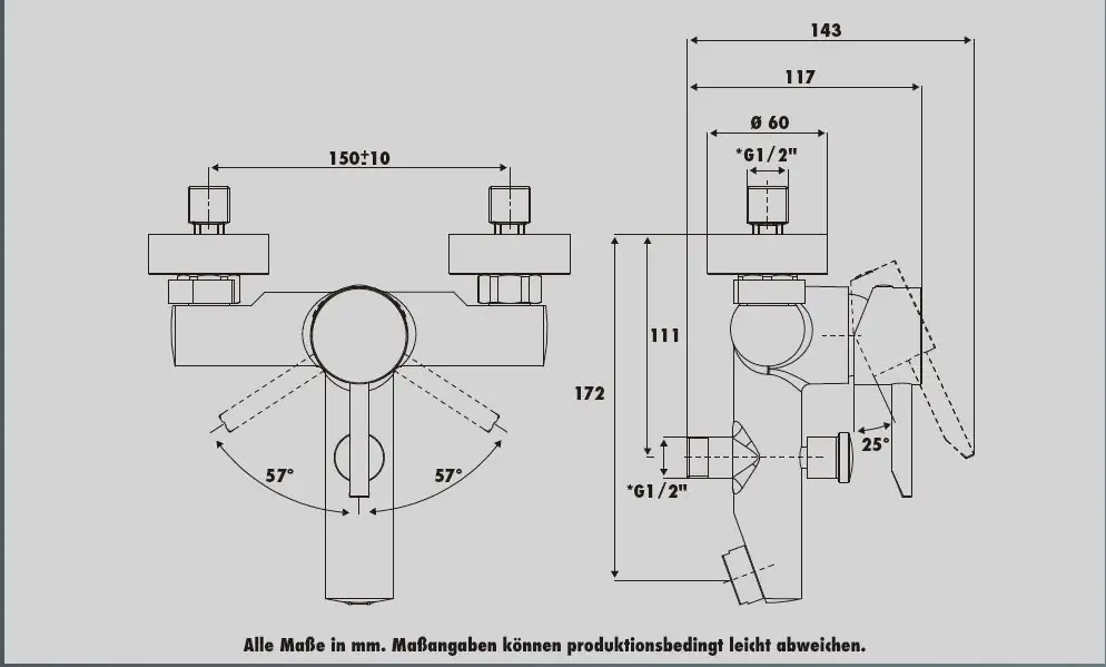 Primaster Badewannenarmatur Oslo verchromt Primaster Badewannenarmatur Oslo verchromt