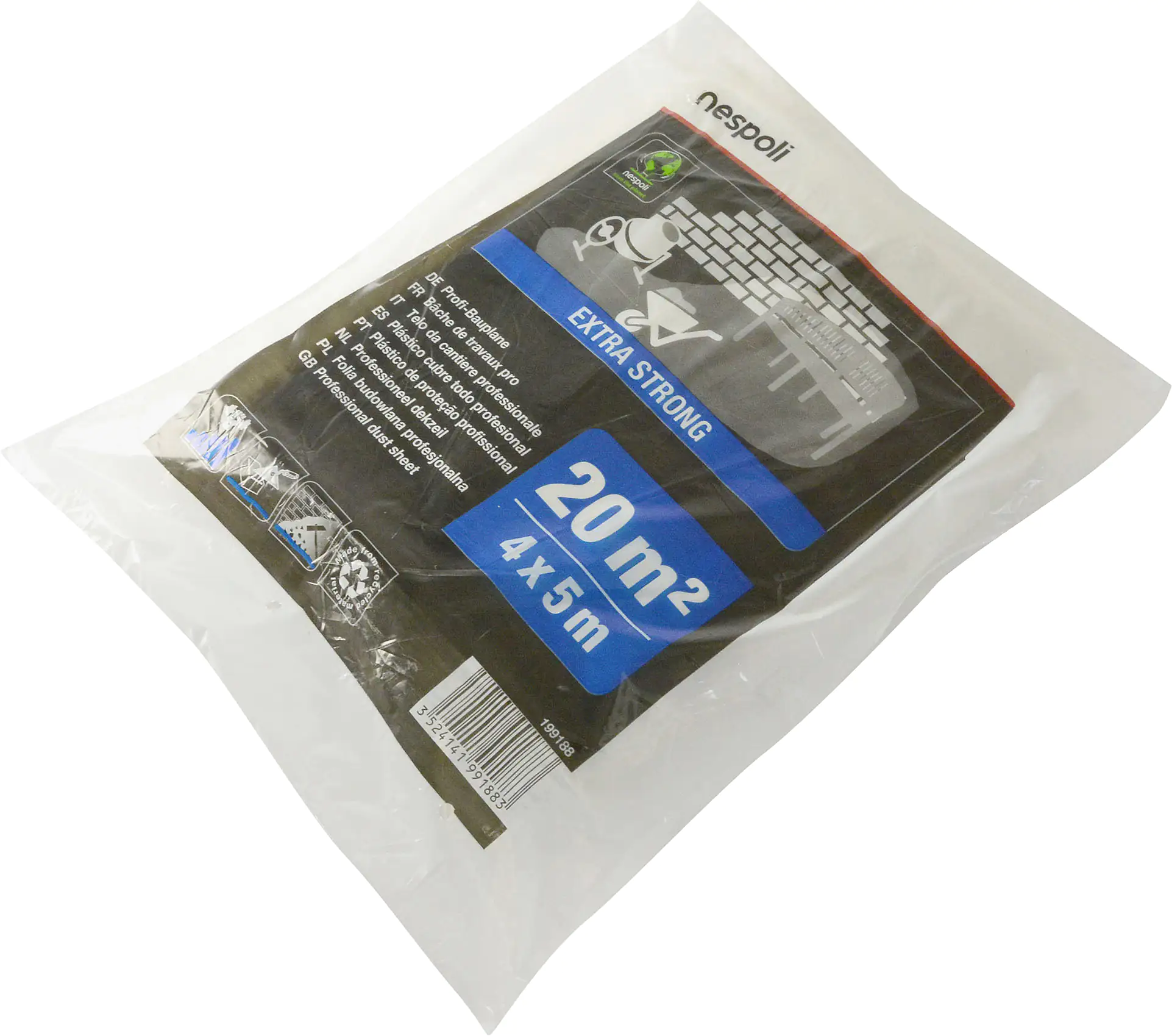 Nespoli Abdeckfolie Extra Strong 4 x 5 m = 20 m² amberfarben