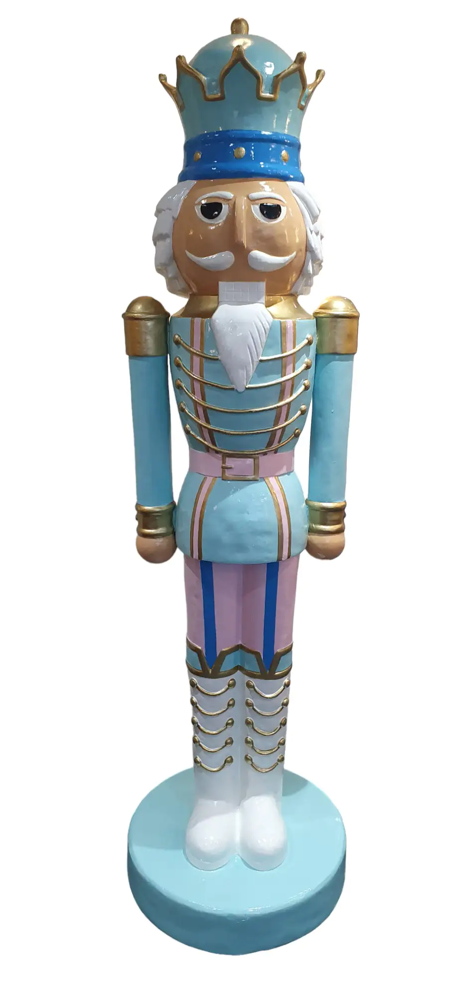 Figur Nussknacker Polyresin 205 x 60  x 60 cm blau