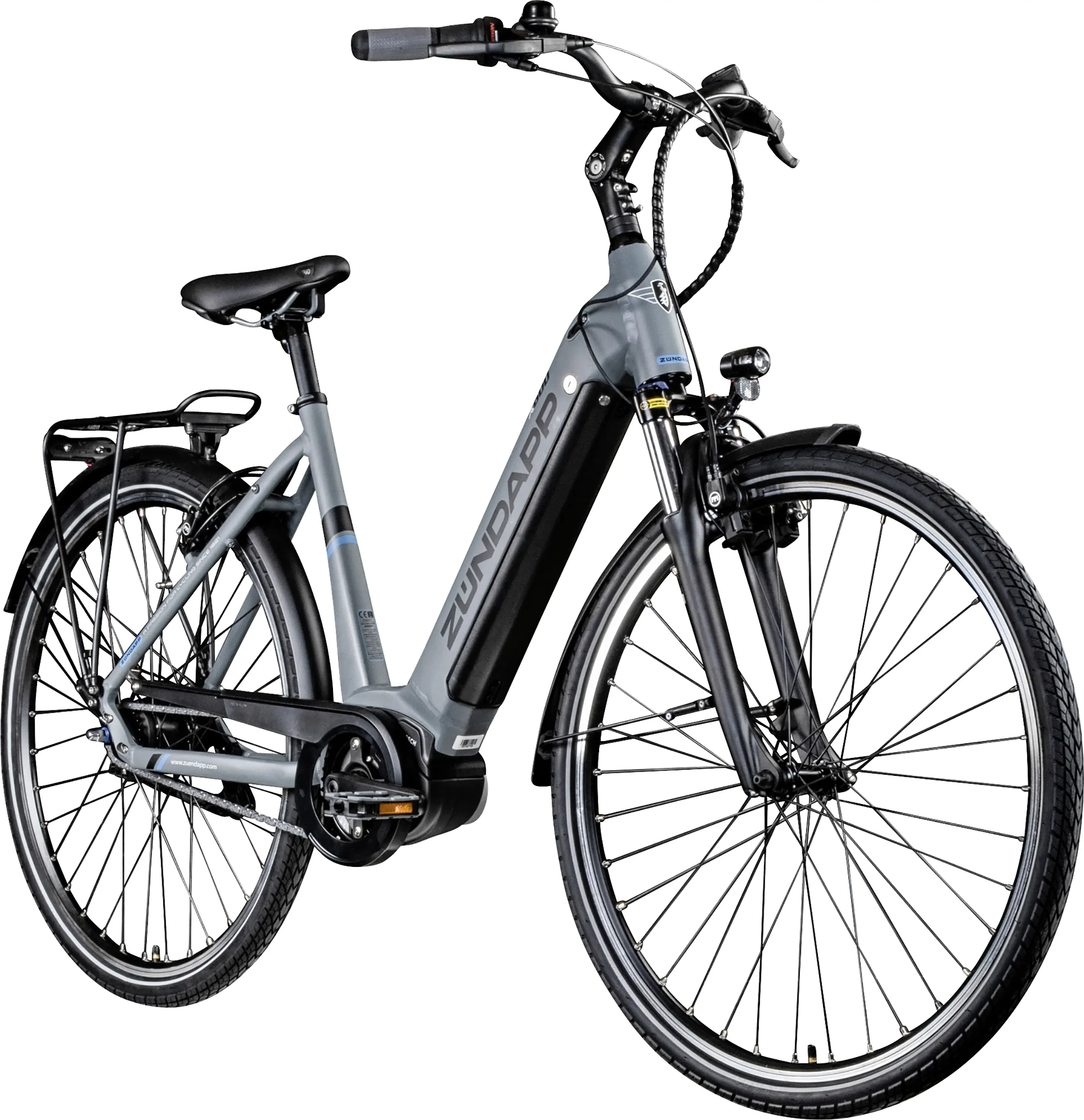 Zündapp E-Bike X600 City 28 Zoll 7-Gang 400 Wh grau blau