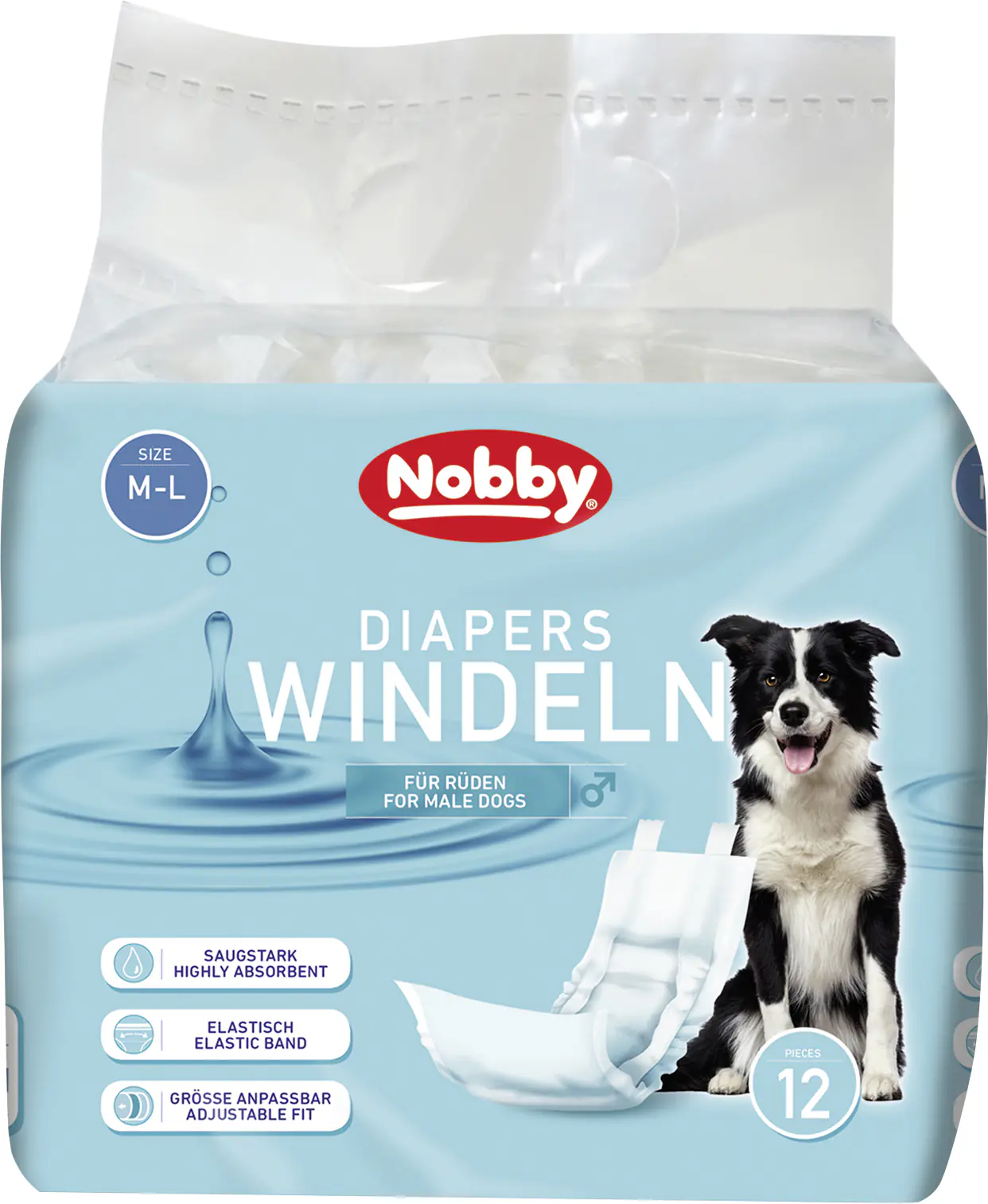 Nobby Hundewindeln Rüden Größe M-L - 12 Stück