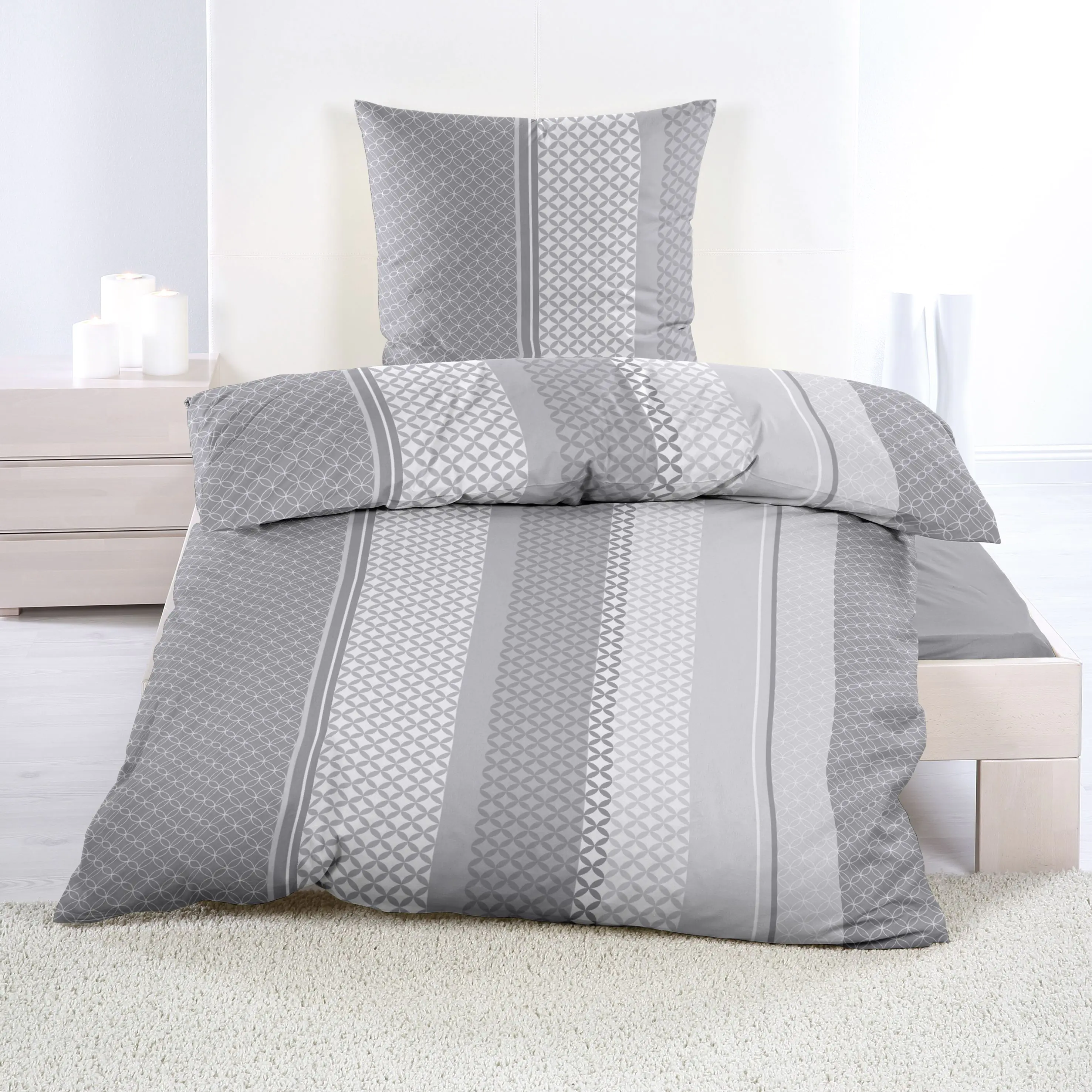 Casa Colori Biber-Bettwäsche mit Streifen 2