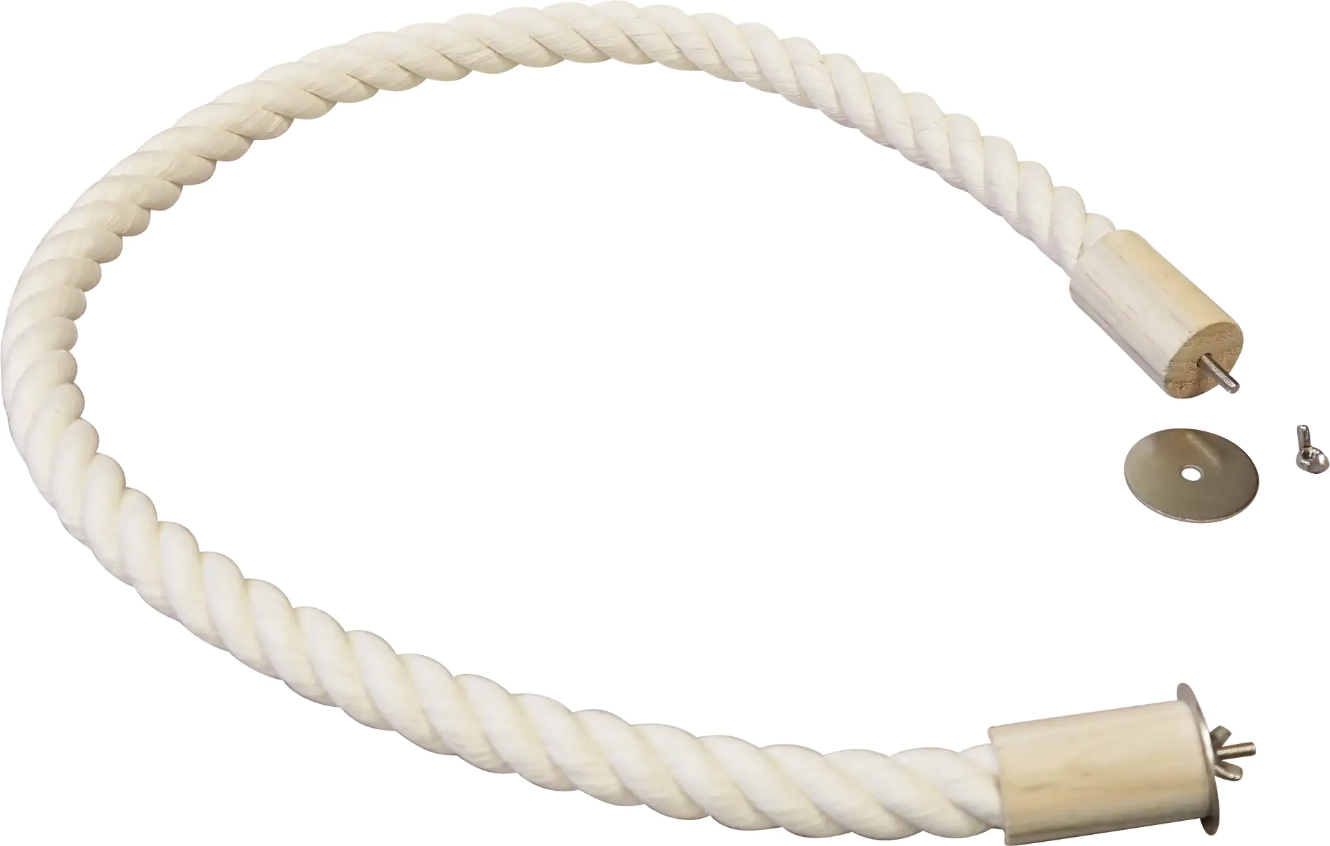 Nobby Cage Toy Sitzseil Baumwolle weiß L: 120 cm; Ø 28 mm