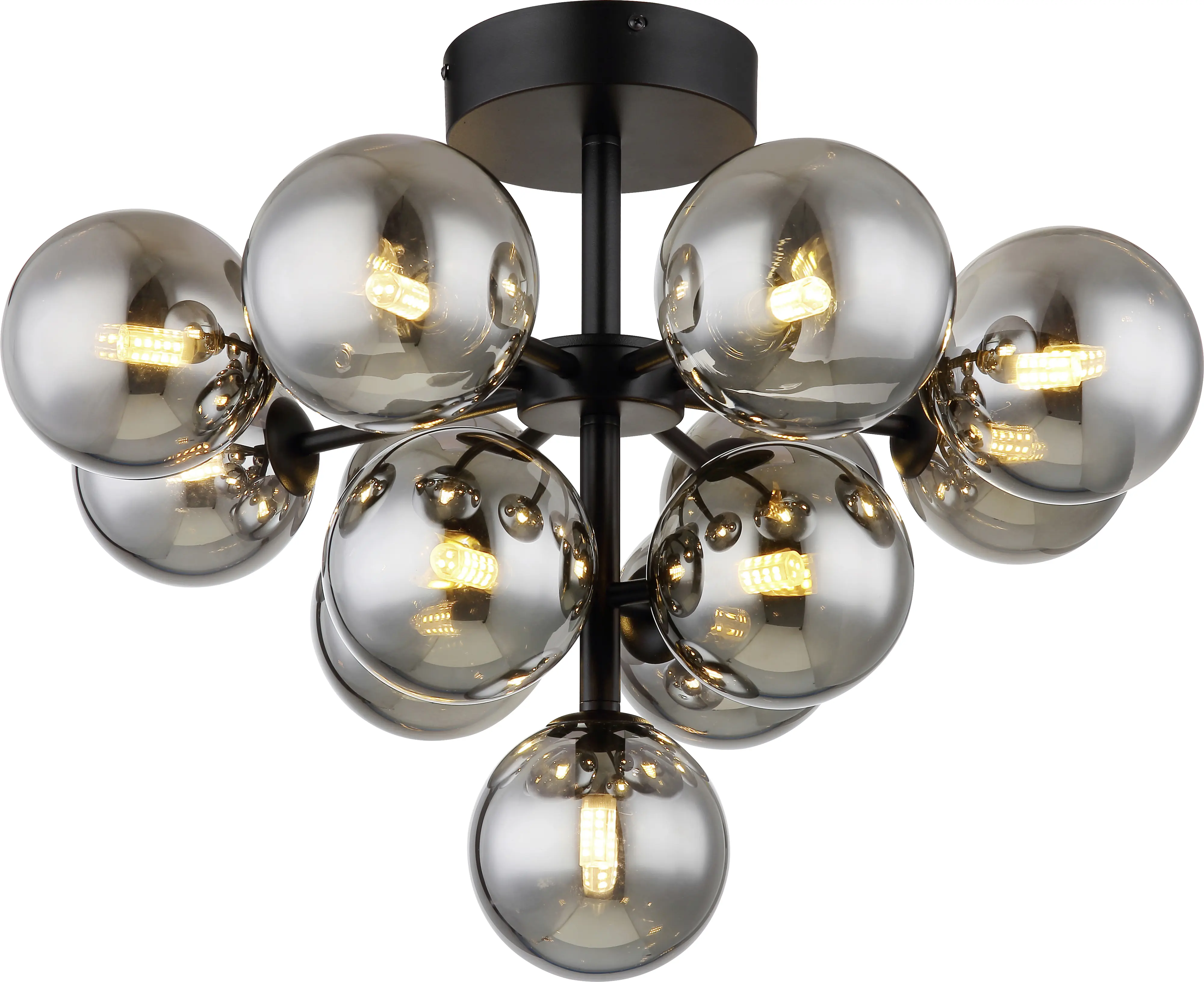 Globo Deckenleuchte GRAPPY rauchfarben