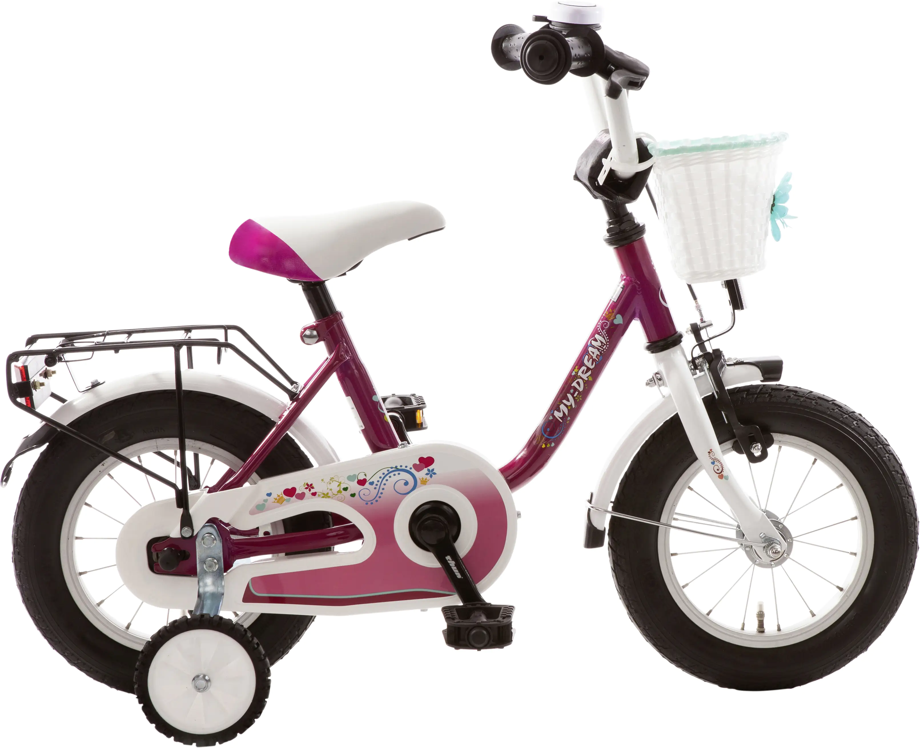 Bachtenkirch Kinderfahrrad My Dream 12,5 Zoll purpur weiß