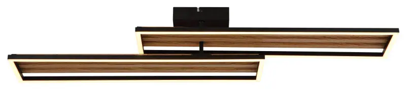 Globo Deckenleuchte Dakari I 90 x 21 cm L x B schwarz warmweiß