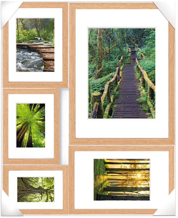 4251050543351 Bilderrahmen Collage Green Magic 5 Fotos, 53 x 65 cm