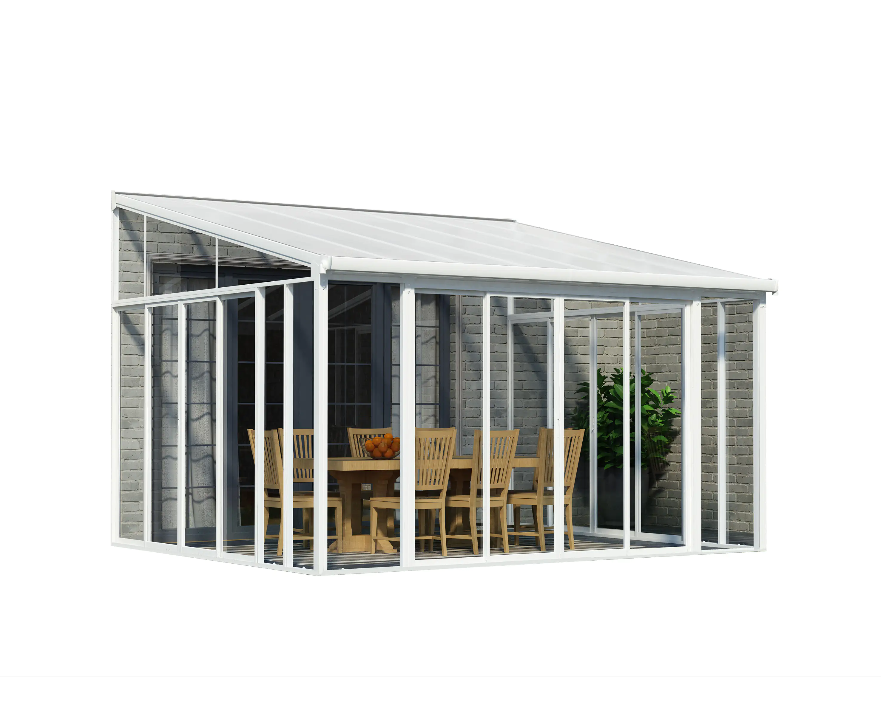 7290108133523_5 Canopia Wintergarten SanRemo 425 x 400 cmweiß 425 x 400 x 310 cm (BxTxH)