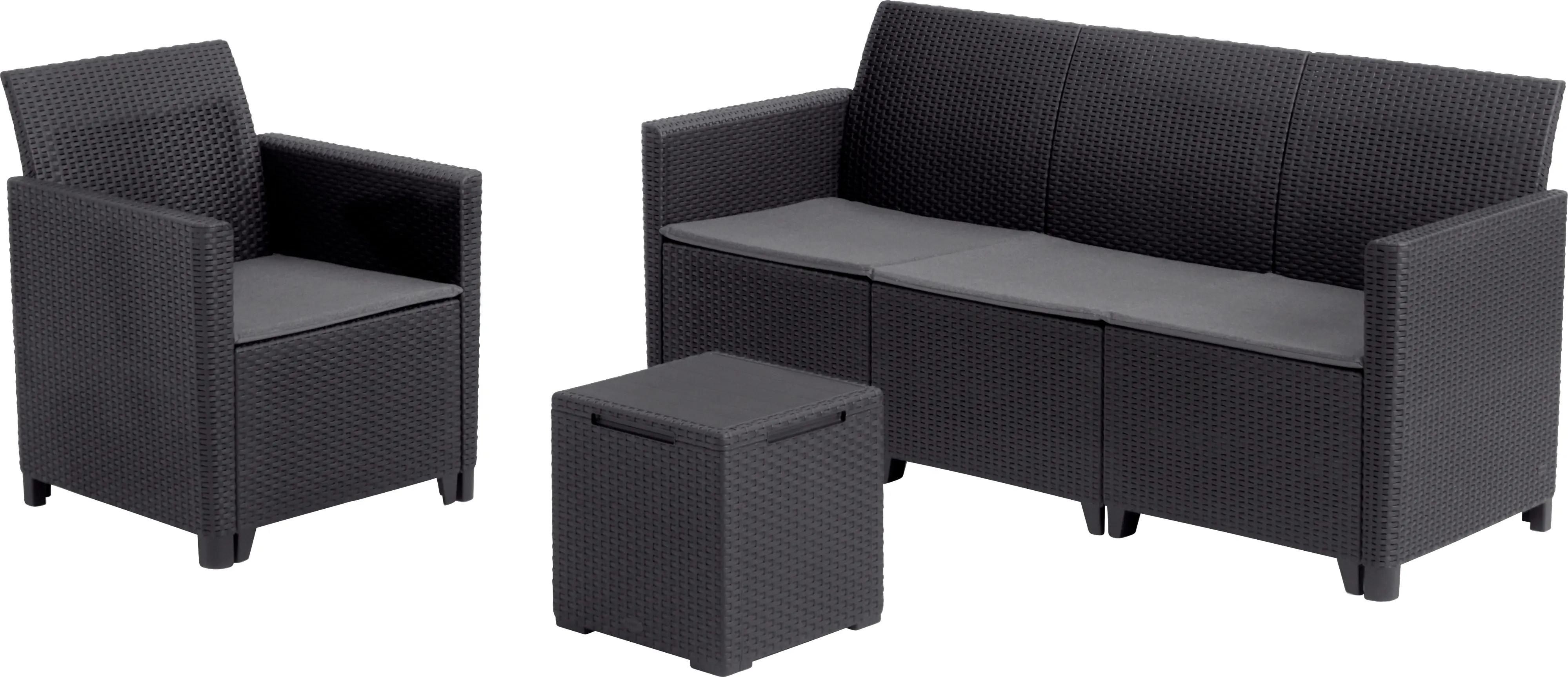 Keter Gartenmöbel-Set Marie Kunststoff in Rattan-Optik