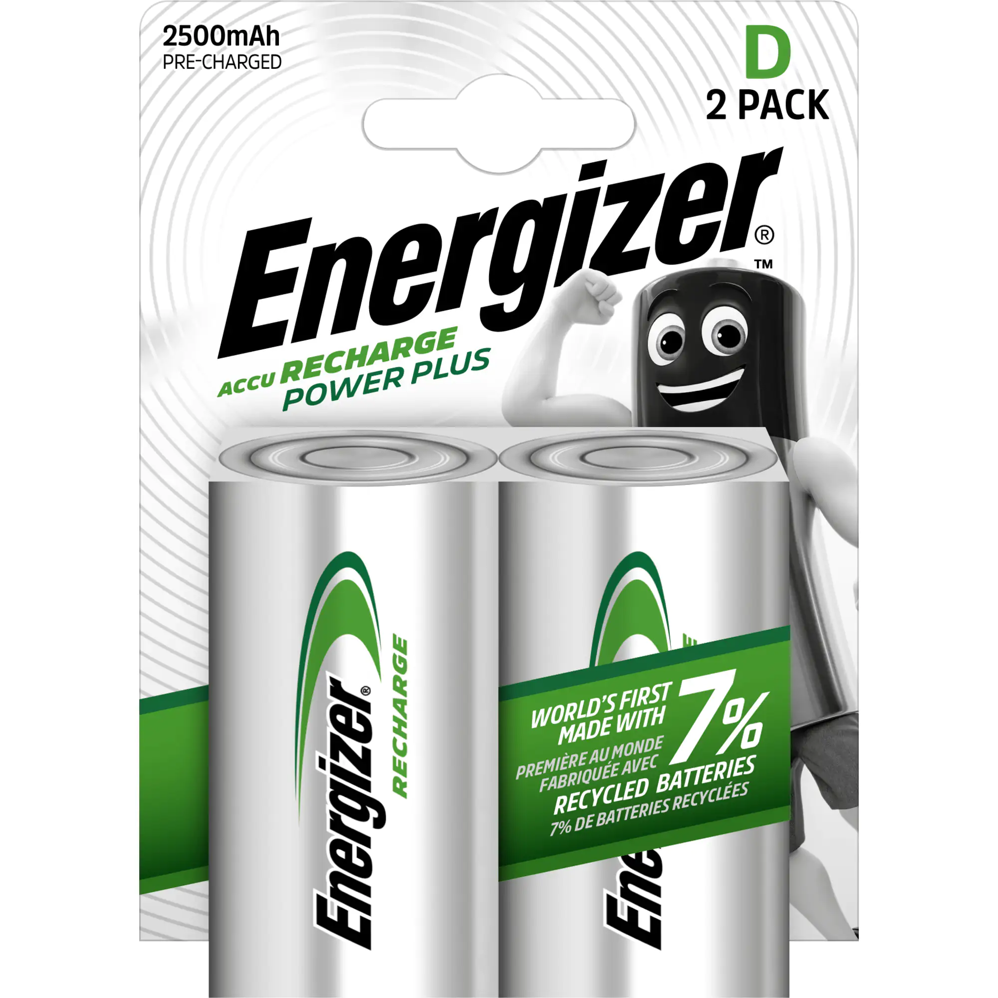 Energizer NiMH Akku Power Plus Mono D 2.500 mAh 2er Pack Energizer NiMH Akku Power Plus Mono D 2.500 mAh 2er Pack