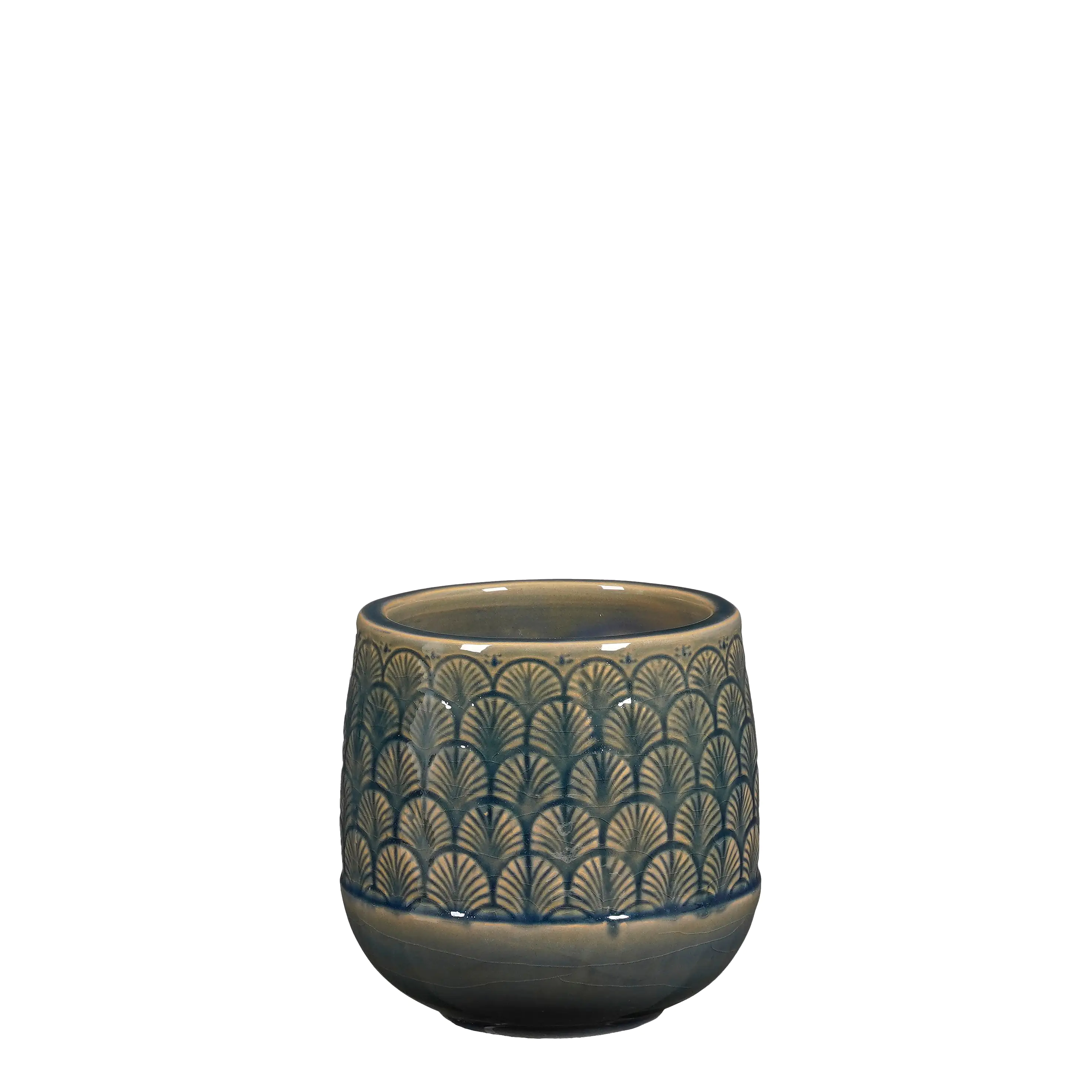 Mica Decorations Pflanztopf Oran Ø 20 x 19 cm blau