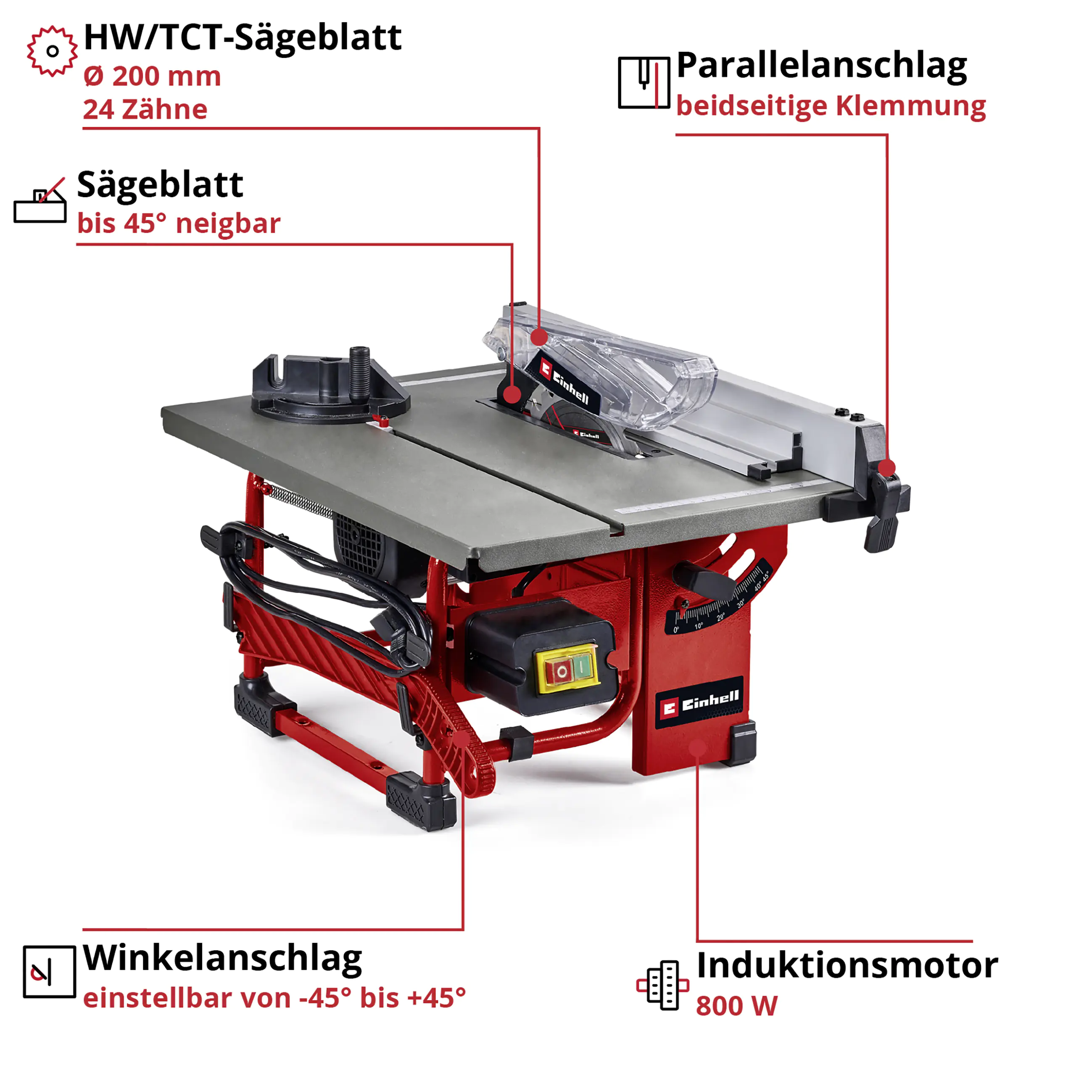 Einhell Tischkreissäge TC-TS 8 I 500 W 2950 min-1