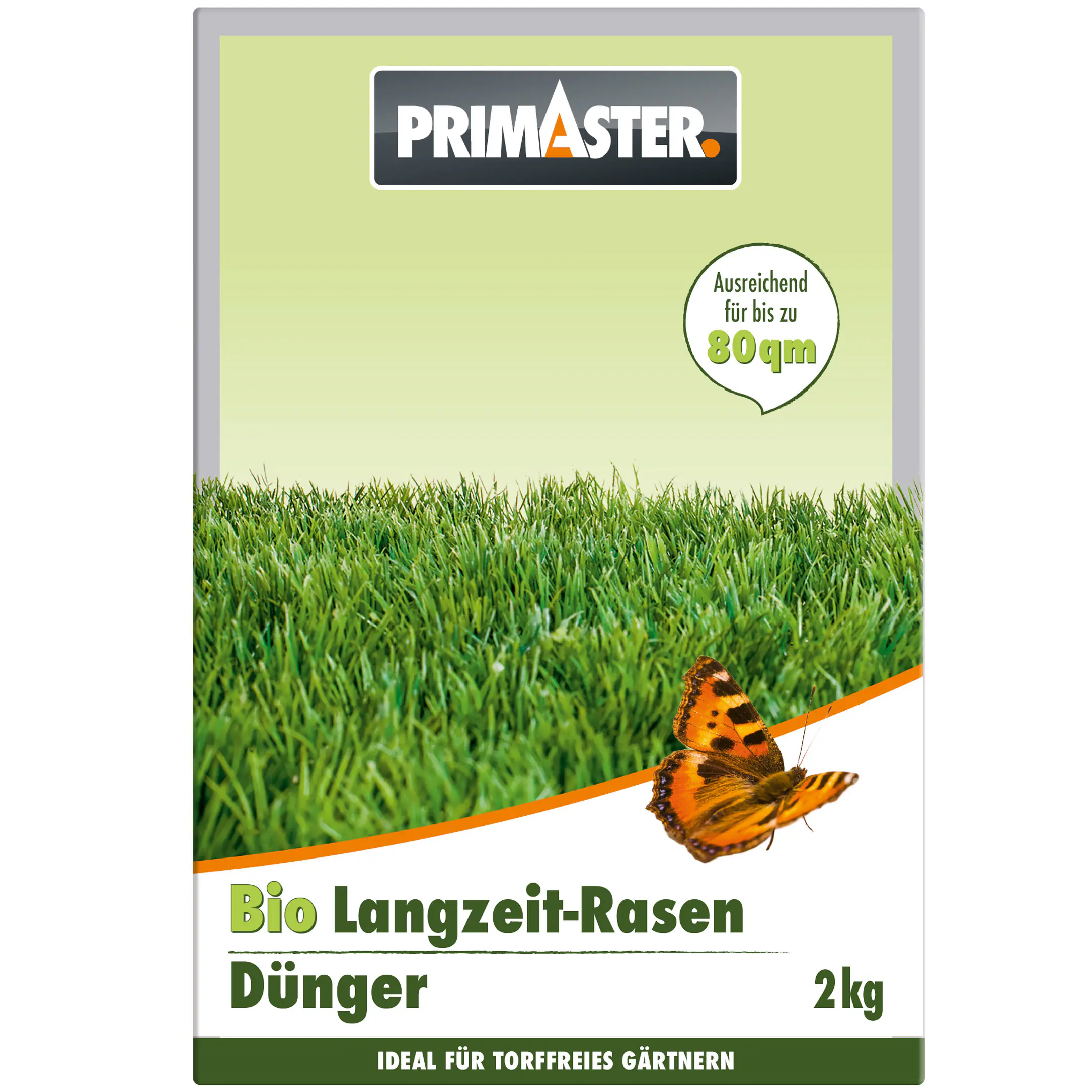 Primaster Bio Langzeit Rasendünger 2 kg für 80 m²