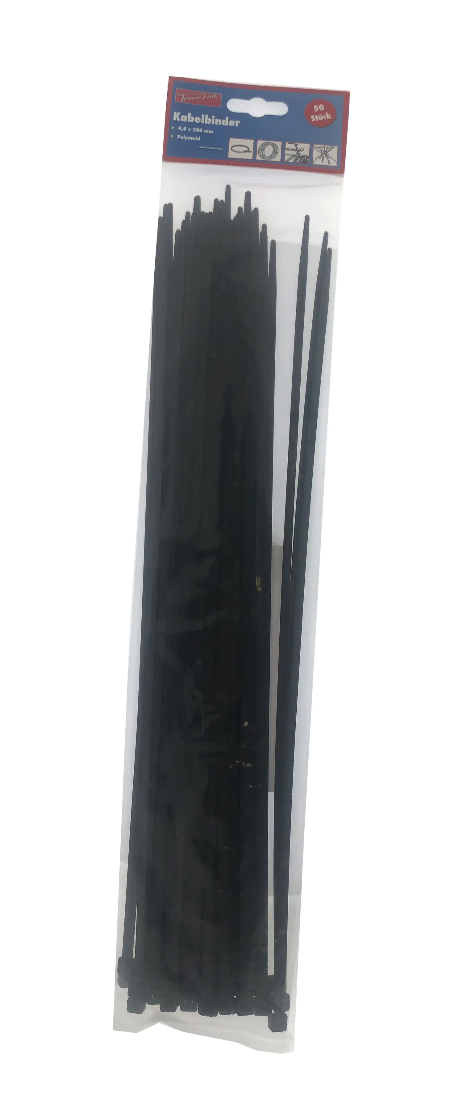 TrendLine Kabelbinder schwarz 4,8 x 380 mm, 50 Stück TrendLine Kabelbinder schwarz 4,8 x 380 mm, 50 Stück