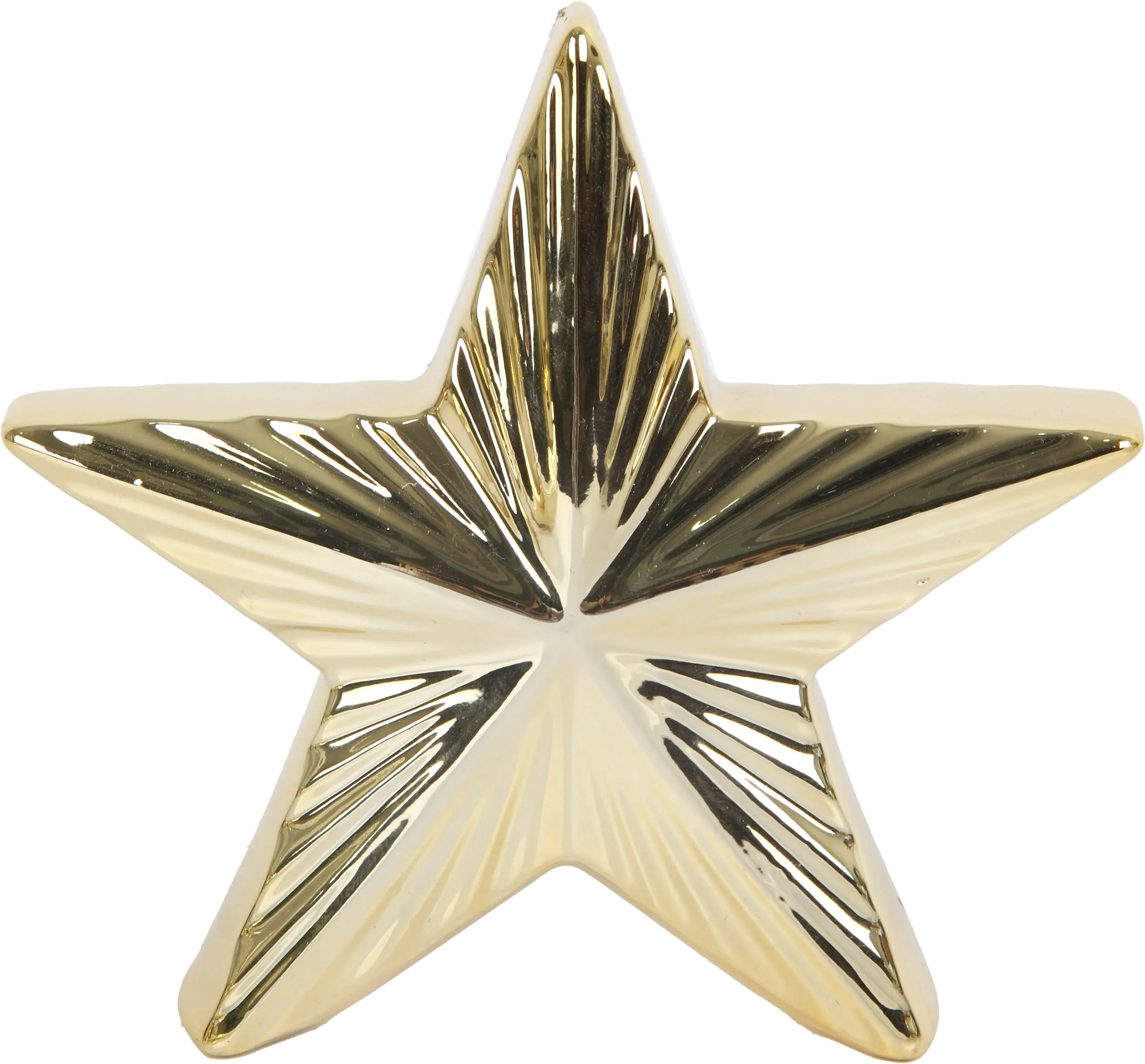 TrendLine Deko Keramik Stern 12 x 3,5 x 12,5 cm gold TrendLine Deko Keramik Stern 12 x 3,5 x 12,5 cm gold