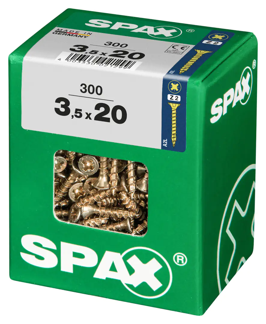 Spax Universalschrauben 3.5 x 20 mm PZ 2 - 300 Stk.
