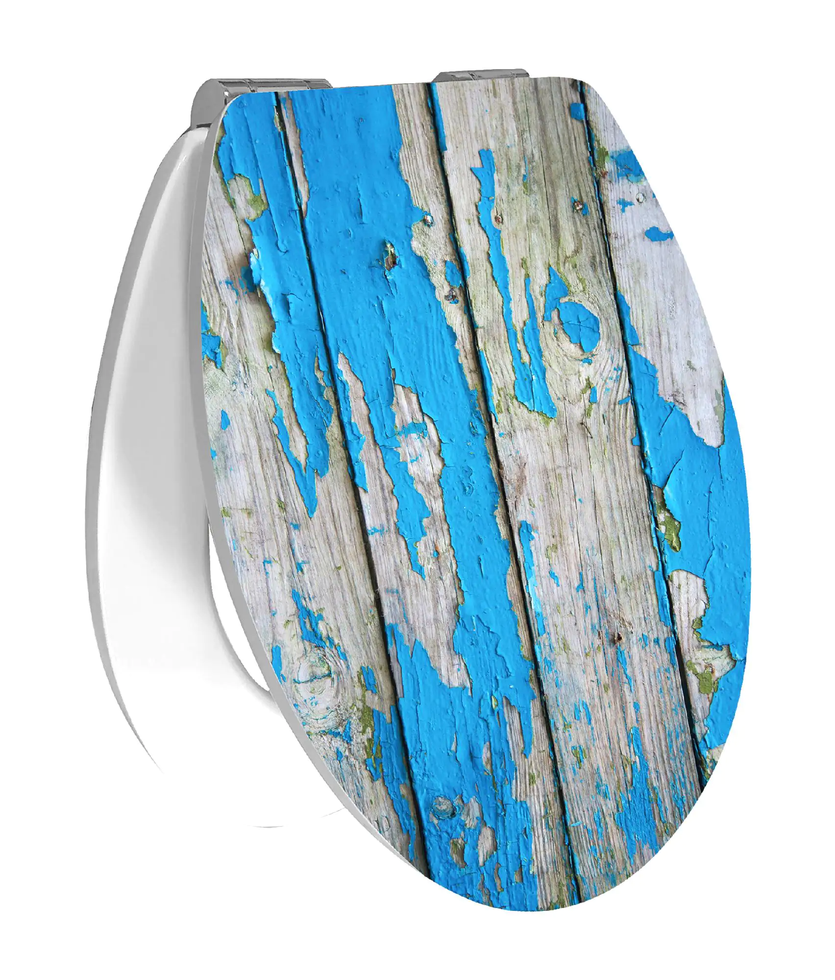 Primaster WC-Sitz mit Absenkautomatik Old Blue weiß