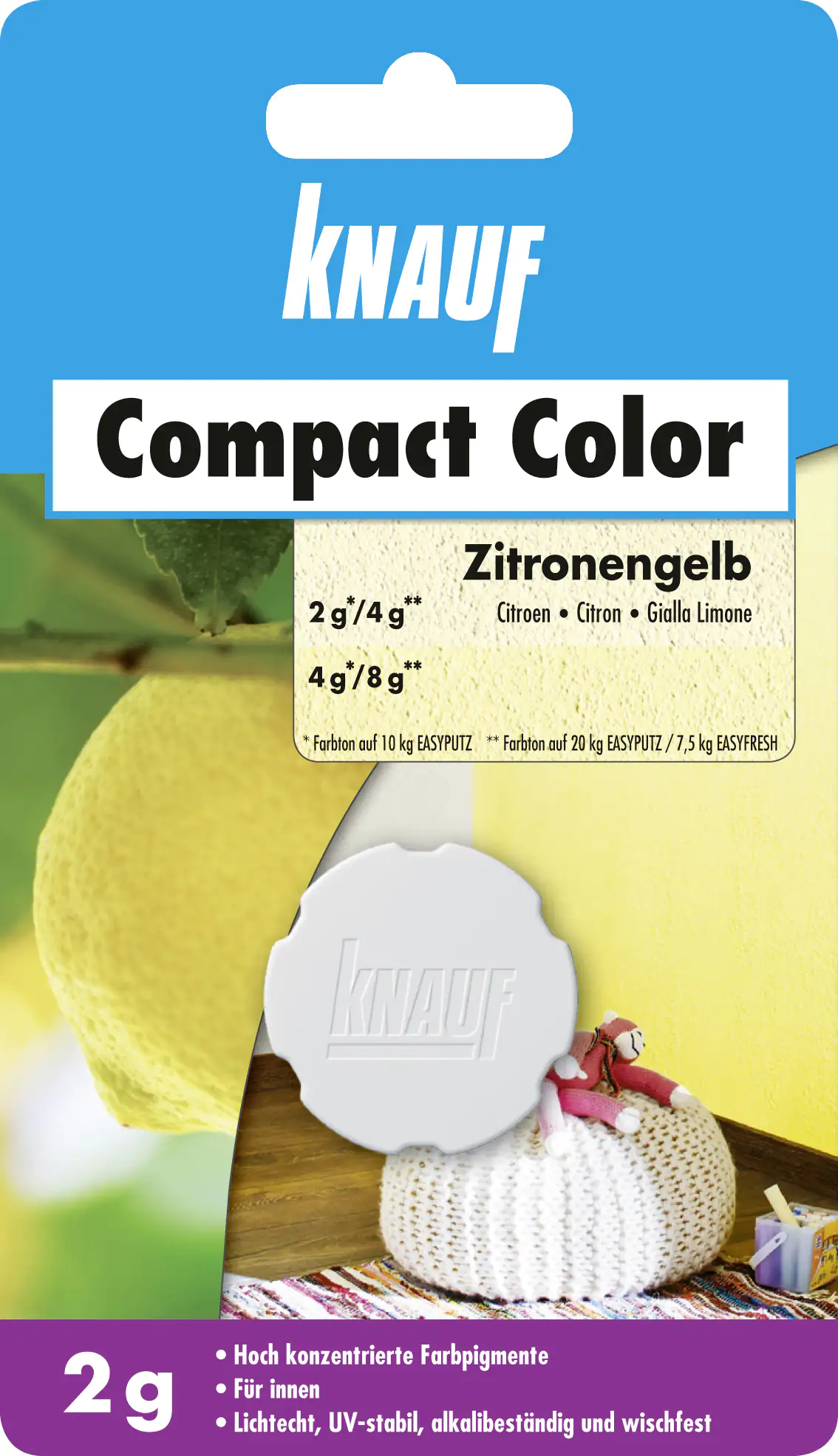 Knauf Farbpigment Compact Color 2 g zitronengelb