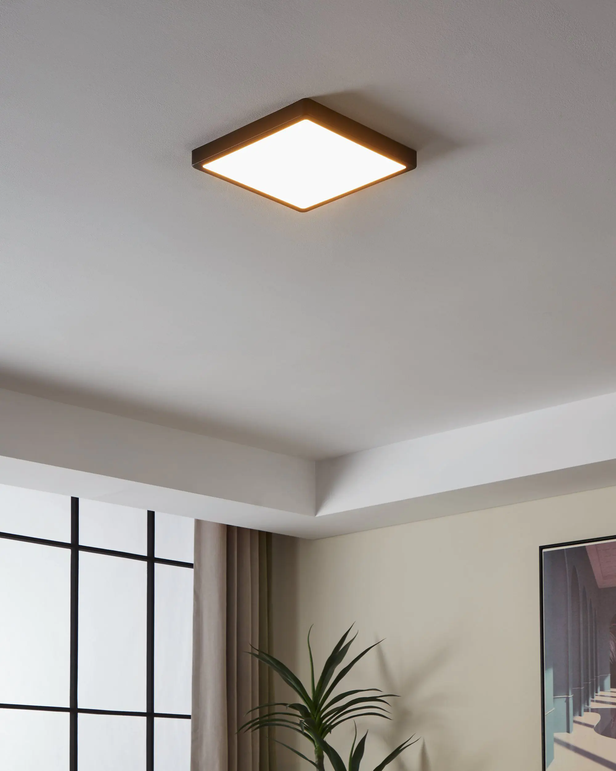 Eglo Connect LED Aufbauleuchte Fueva-Z schwarz 28,5 x 28,5 cm Smart Home Eglo Connect LED Aufbauleuchte Fueva-Z schwarz 28,5 x 28,5 cm Smart Home