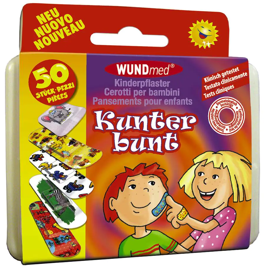Wundmed Kinderpflaster Kunterbunt 50 Stück Wundmed Kinderpflaster Kunterbunt 50 Stück