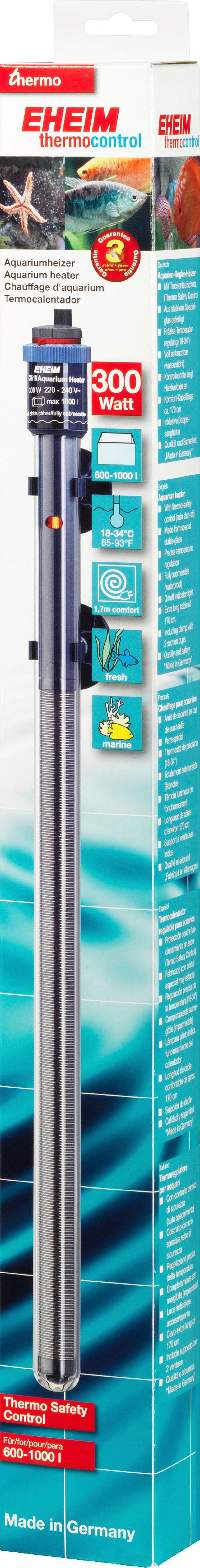 Eheim thermocontrol 300 Aquarienheizer Temperatur-Einstellung 18 bis 34 °C