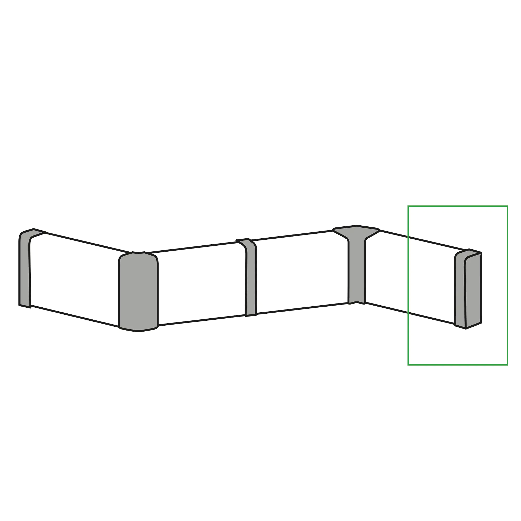Endstück für Kunststoffleiste ku.050 nussbaum