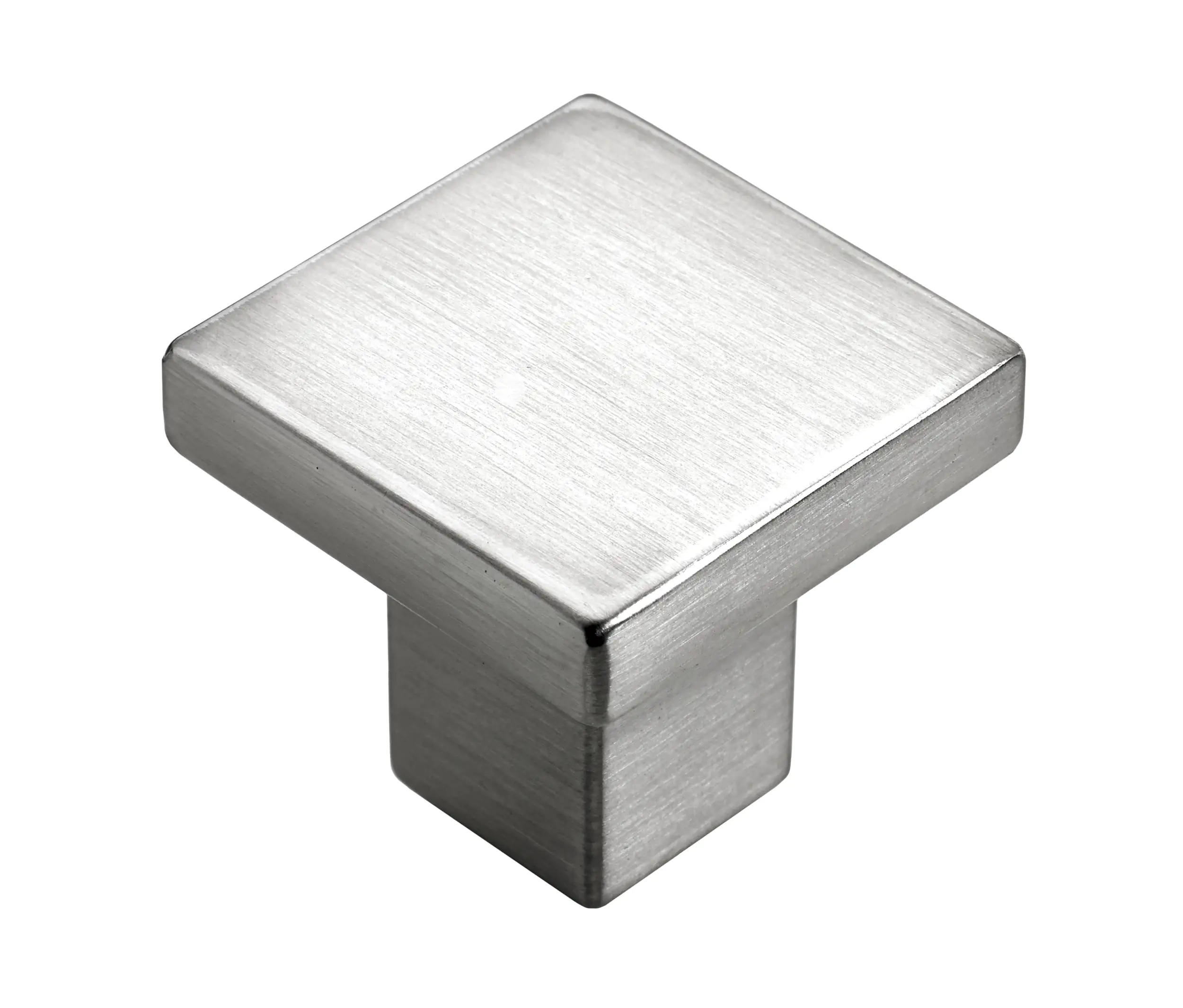 Hettich Möbelknopf Zinkdruckguss Edelstahl-Optik 30,0 x 30,0 mm - 1 Stück