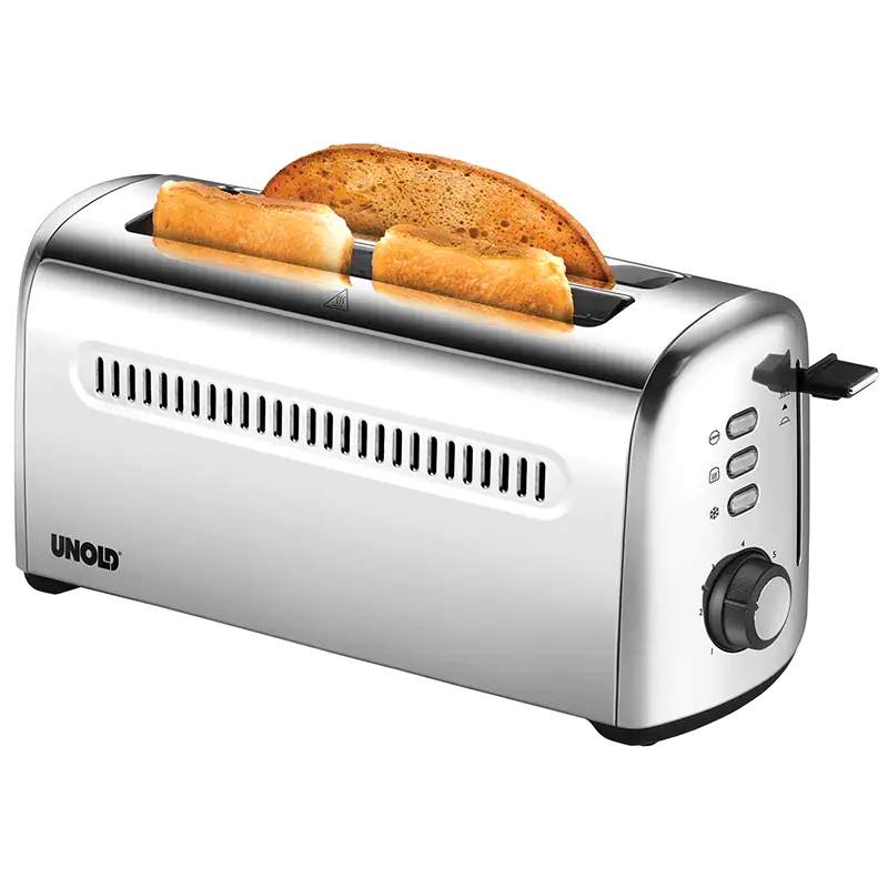4011689383663 Unold Toaster Retro, Edelstahl 4 Scheiben, Langschlitztoaster