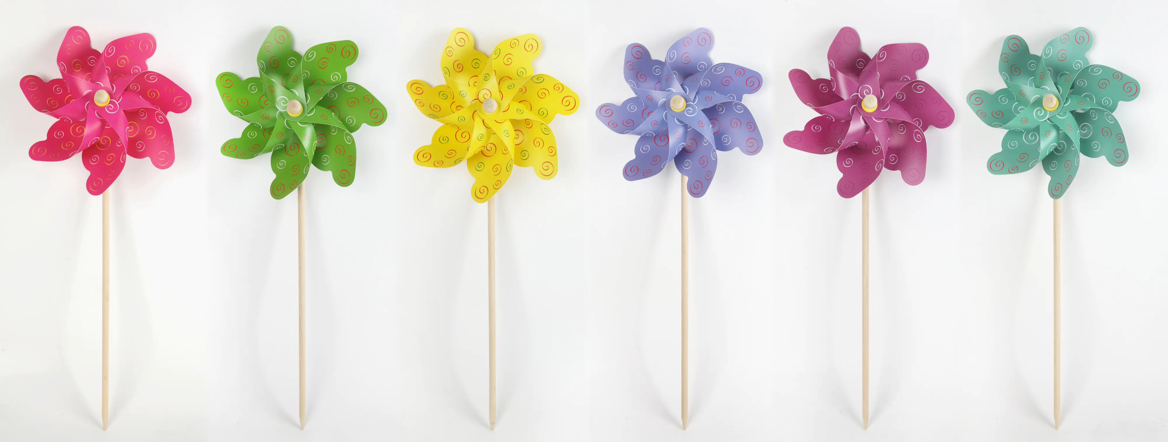 TrendLine Windmühle Kunststoff 6-fach sortiert 55 x 10 x 21 cm