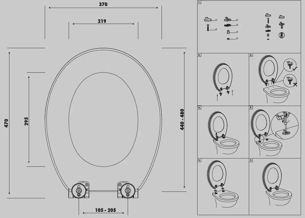 Primaster WC-Sitz mit Absenkautomatik Flower weiß