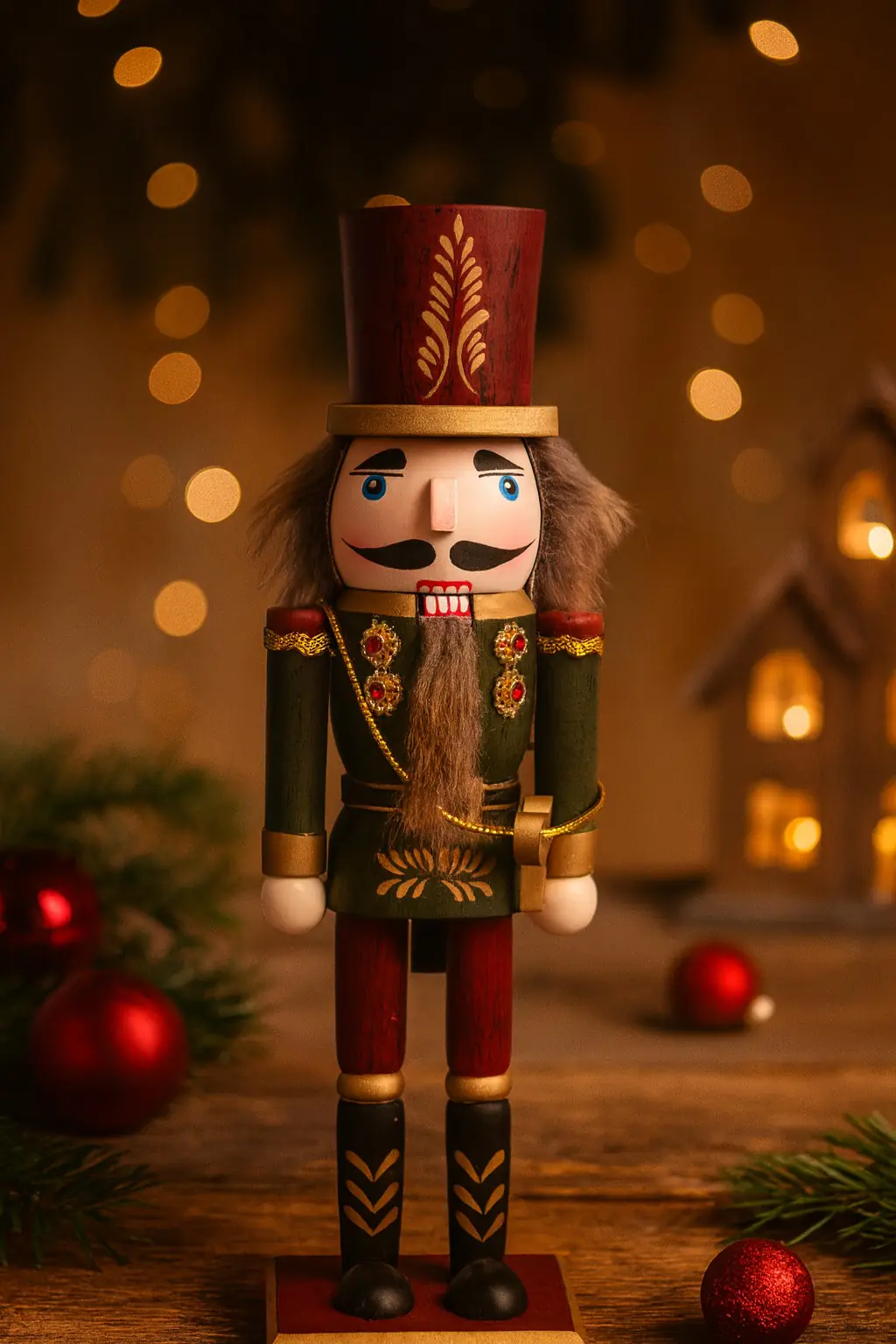 Dekofigur Nussknacker Holz 24 x 7 cm bunt