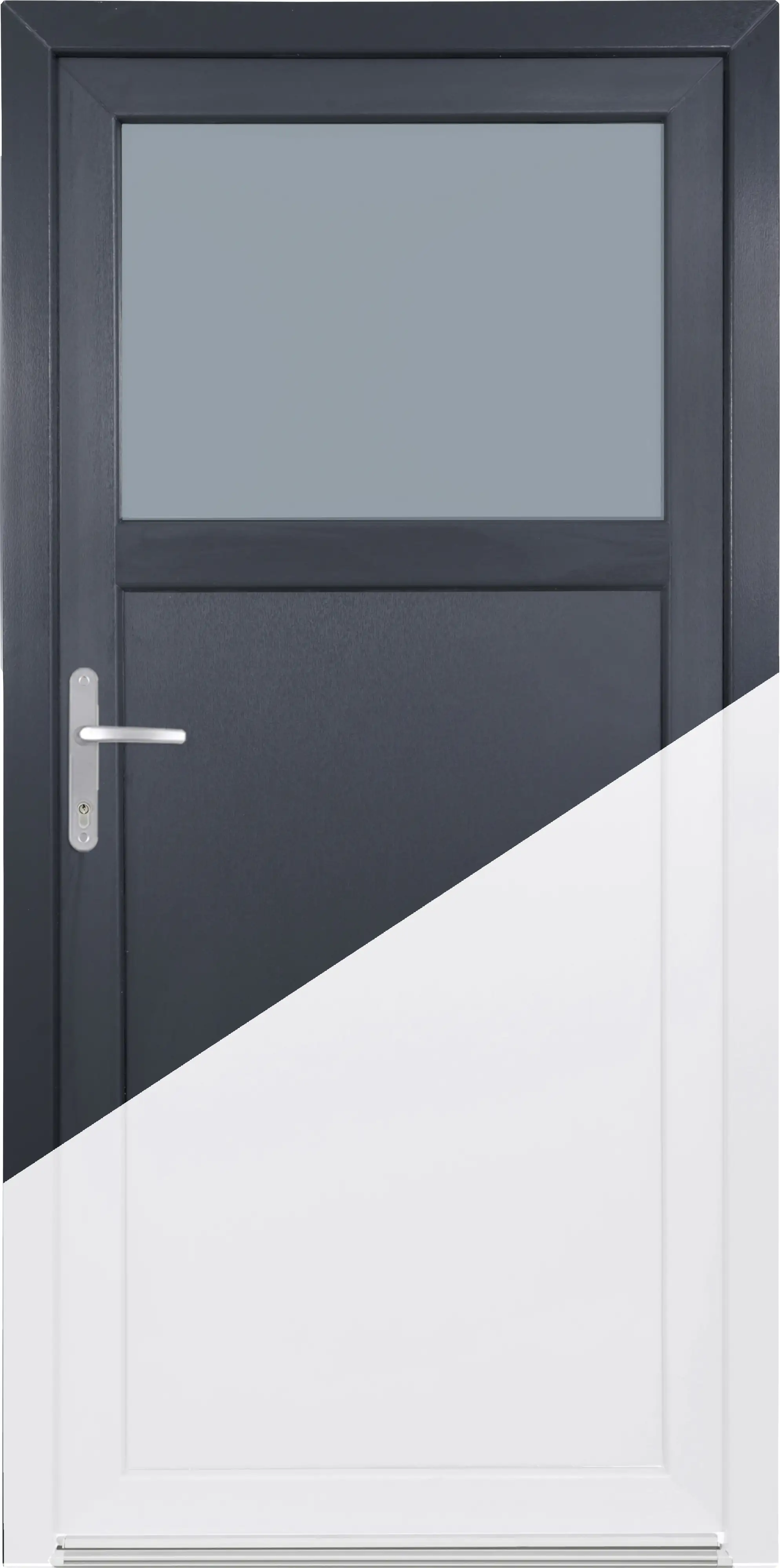 Panto Nebeneingangstür Kunststoff Premium SMK510 98 x 198 cm DIN L weiß/anthrazit Panto Nebeneingangstür Kunststoff Premium SMK510 98 x 198 cm DIN L weiß/anthrazit
