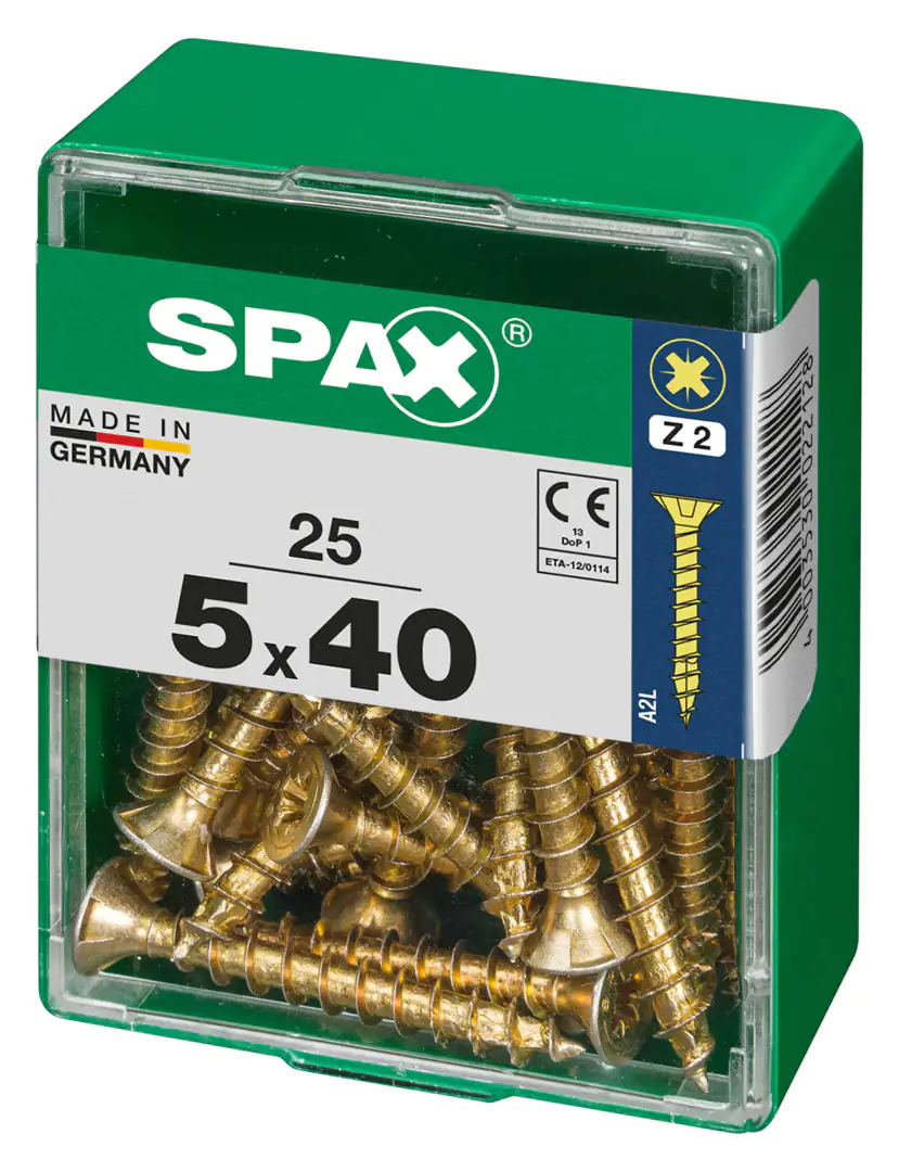 Spax Universalschrauben 5.0 x 40 mm PZ 2 - 25 Stk.