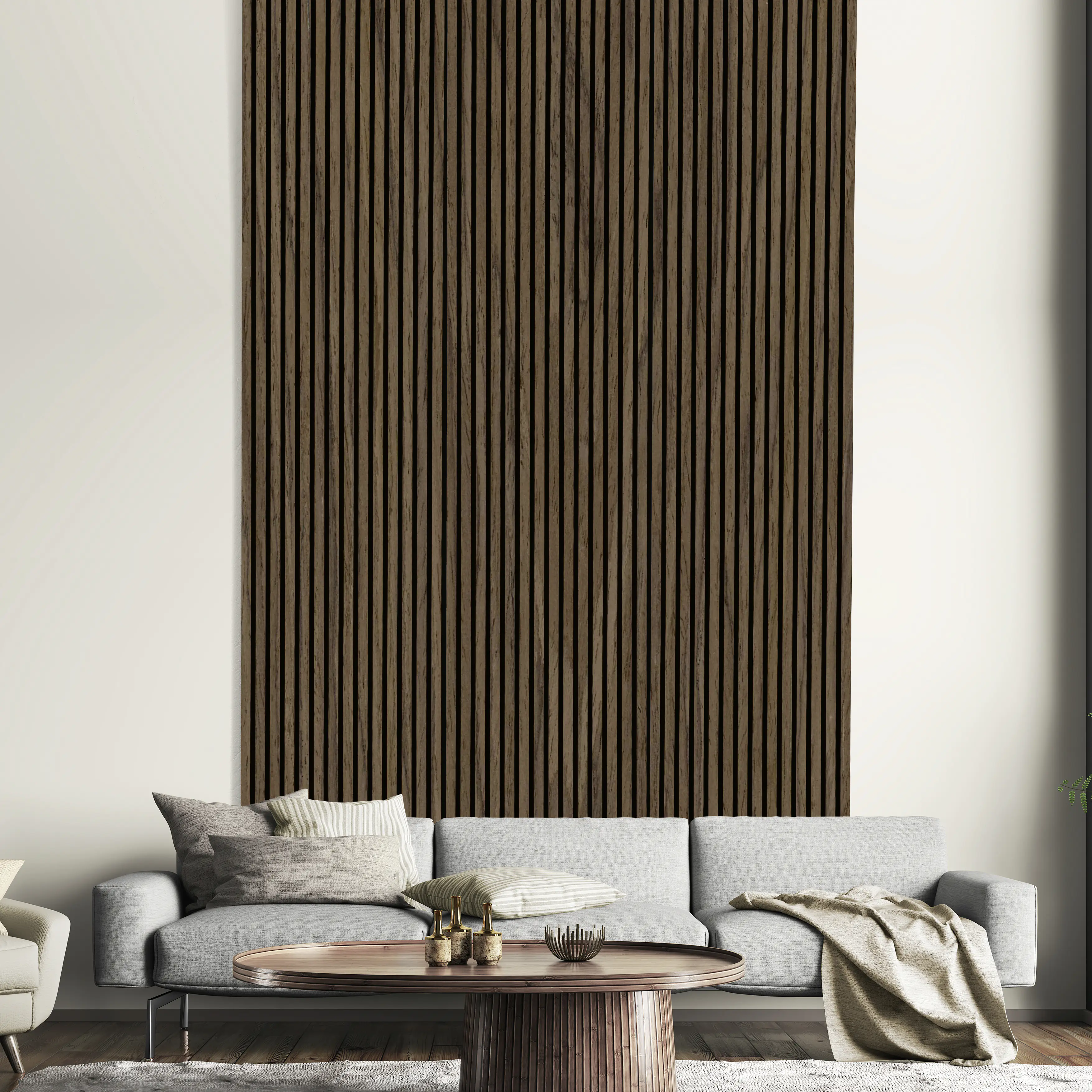 Neuhofer Akustikpaneele Holz furniert dunkelbraun 267 x 1,9 x 57 cm Neuhofer Akustikpaneele Holz furniert dunkelbraun 267 x 1,9 x 57 cm