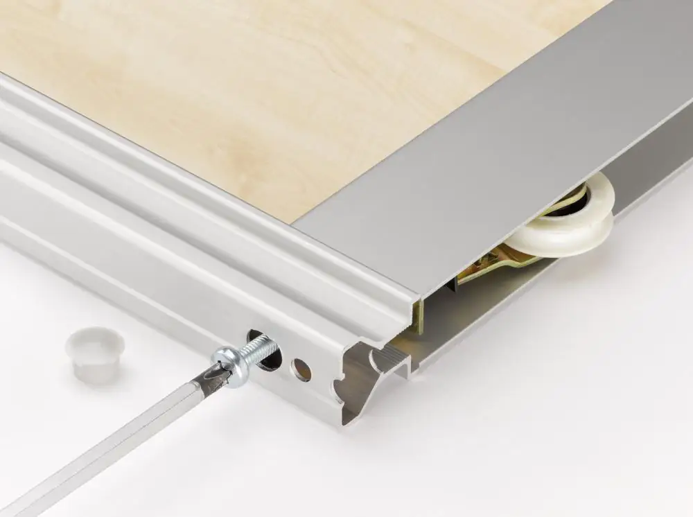 Schiebetür Bau-Set silber Buche Ahorn