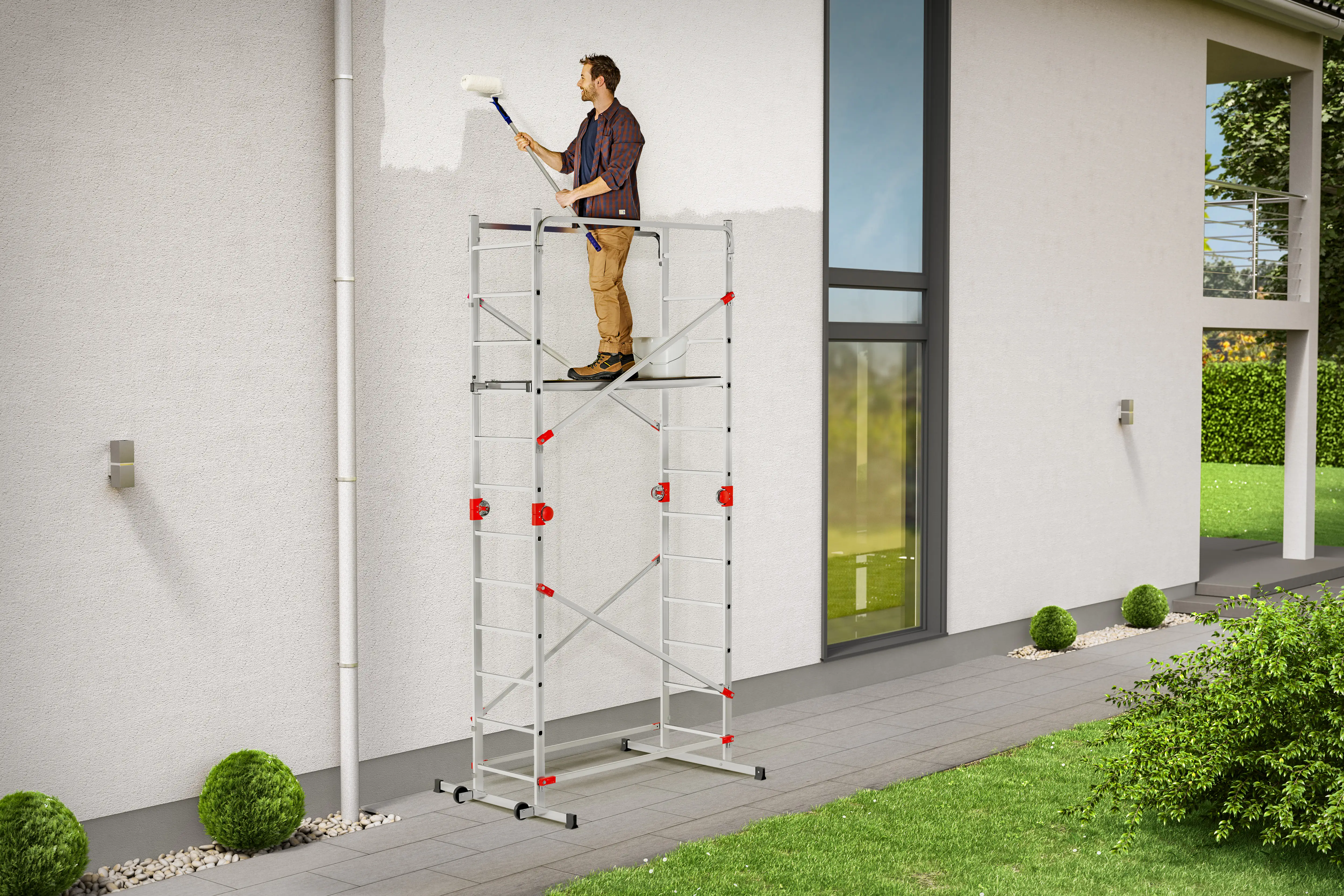 4007126945983_05 Hailo Aluminium-Multifunktionsgerüst G60 4,33 m