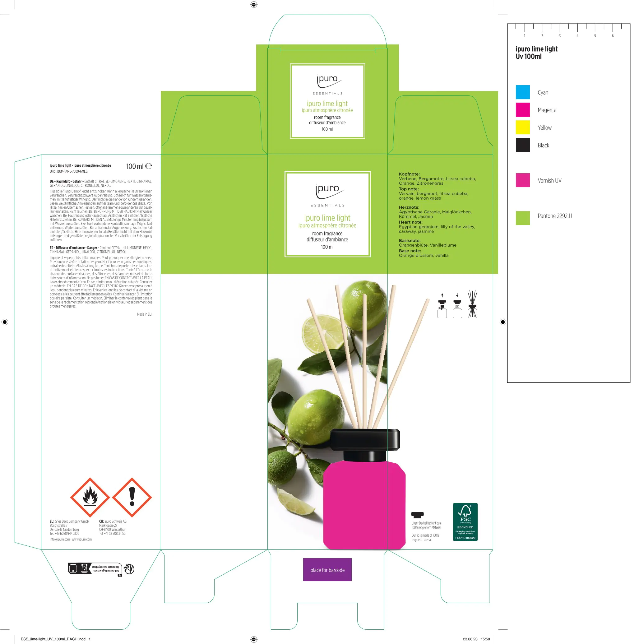 ipuro Raumduft Essentials Lime Light 100 ml ipuro Raumduft Essentials Lime Light 100 ml