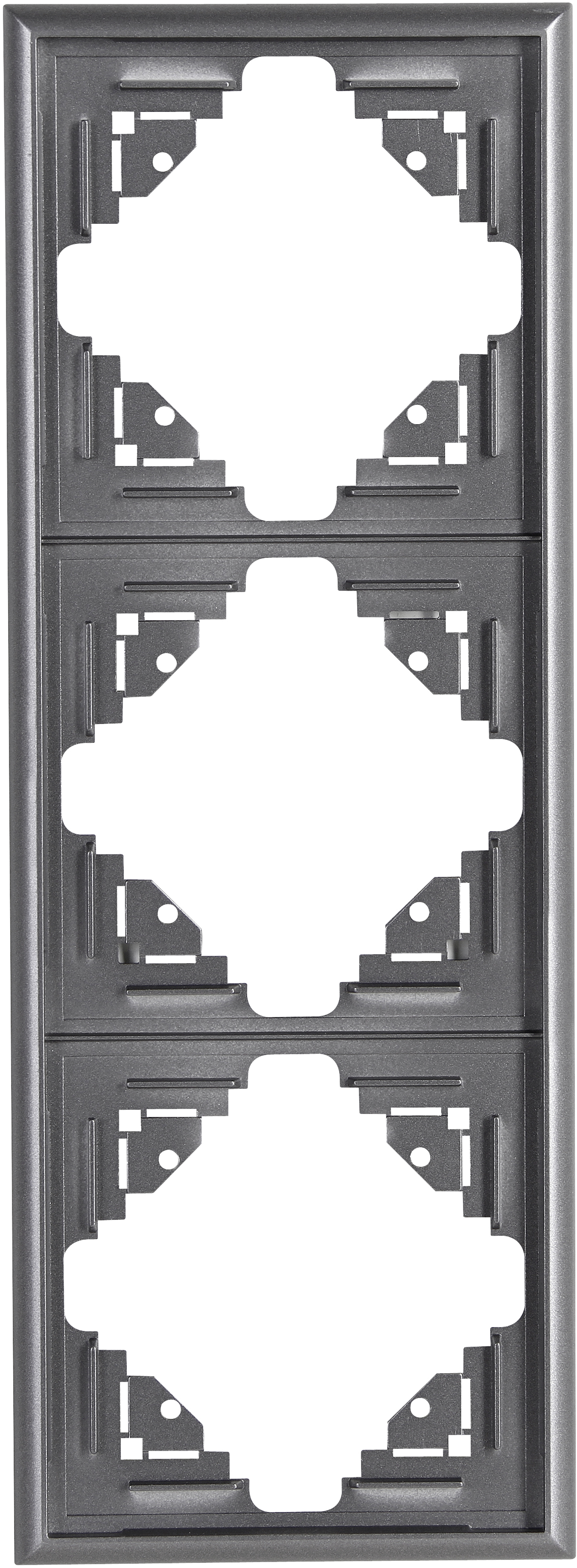 Kopp Abdeckrahmen 3-fach Malta, silber-anthrazit, 309315061
